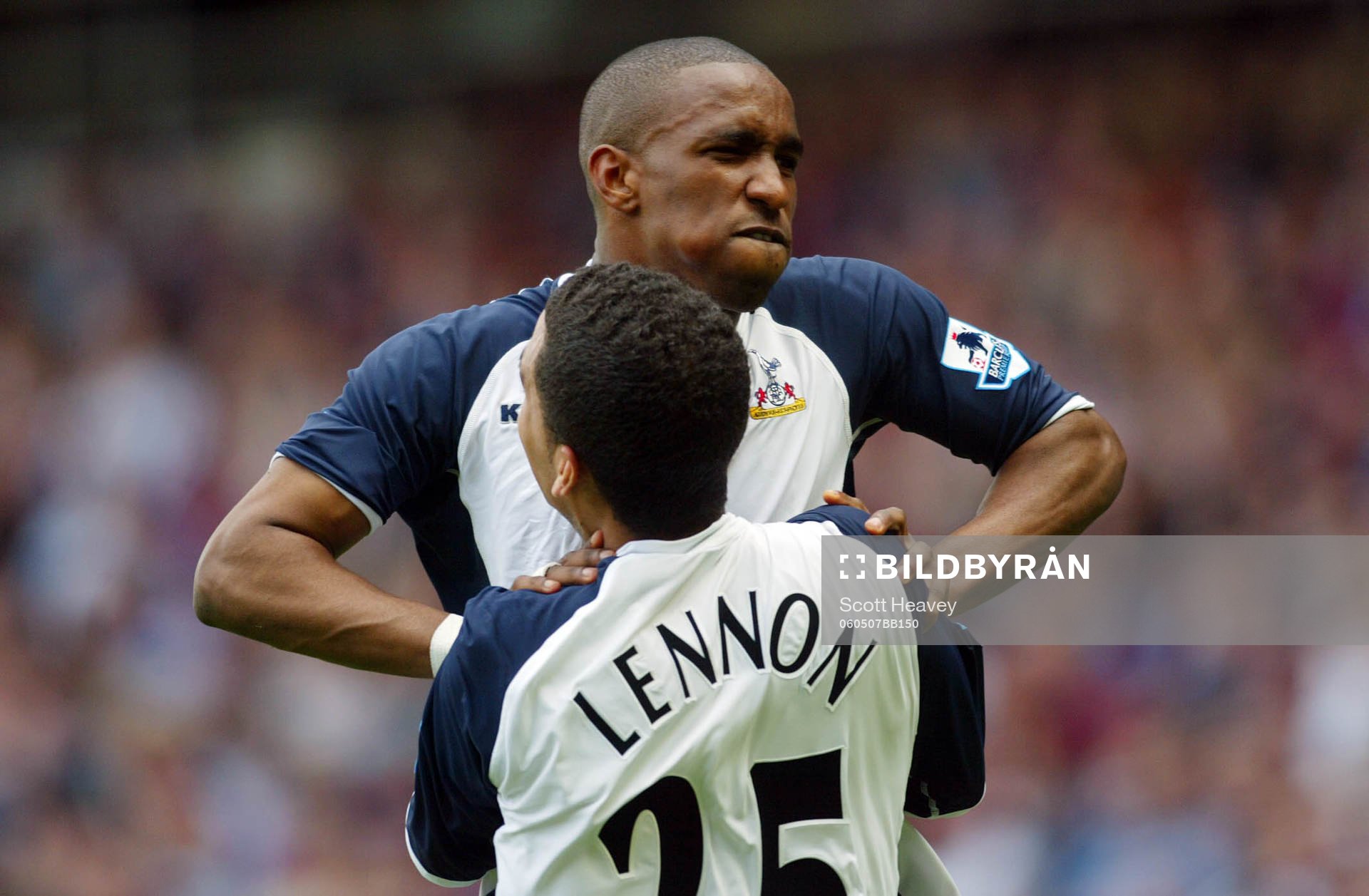  Jermain Defoe och Aaron Lennon, Tottenham (Jubel)