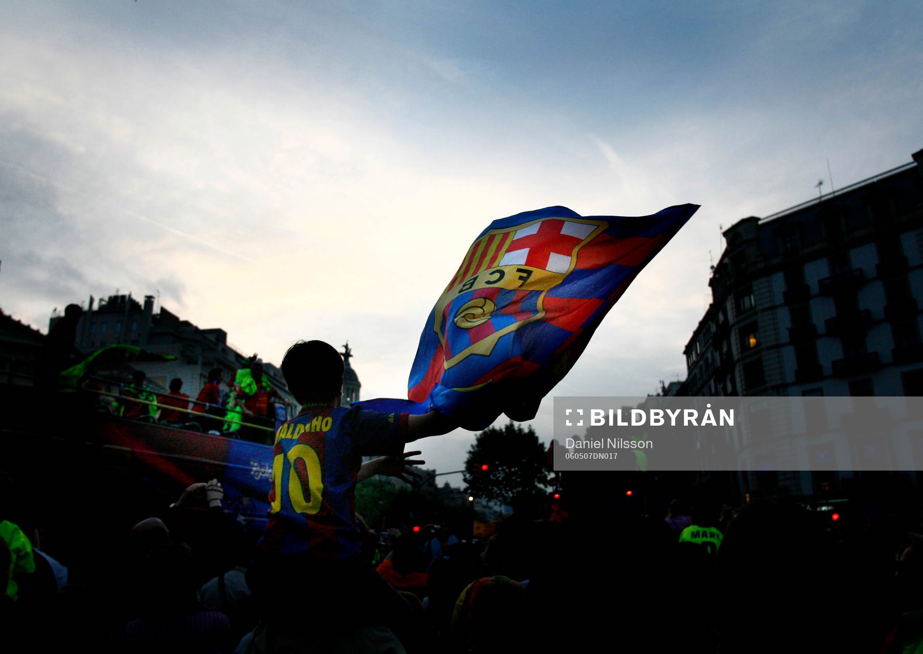 Vilt firande i Barcelona