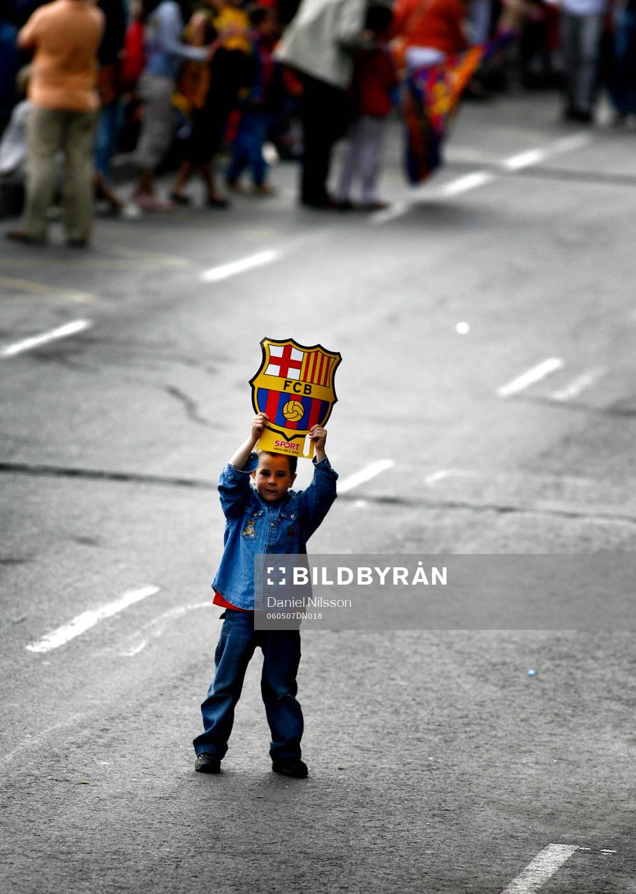 Vilt firande i Barcelona