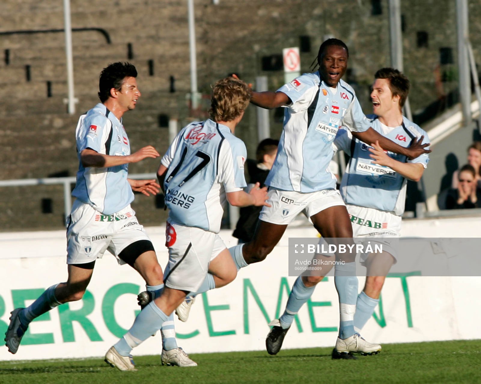 Fotboll, Allsvenskan, Malmö - Helsingborg: Edward Ofere, jubel, Malmö