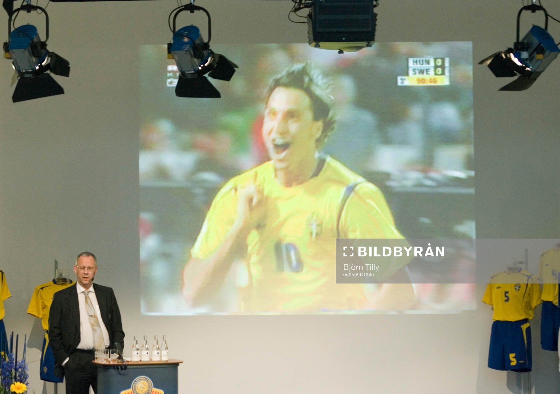 Lars Lagerbäck, förbundskapten och Zlatan Ibrahimovic