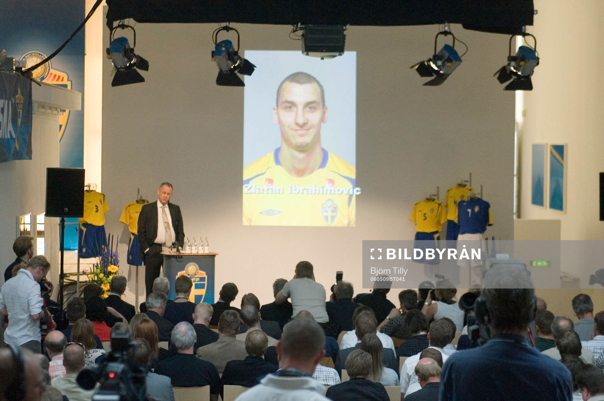 Lars Lagerbäck, förbundskapten och Zlatan Ibrahimovic
