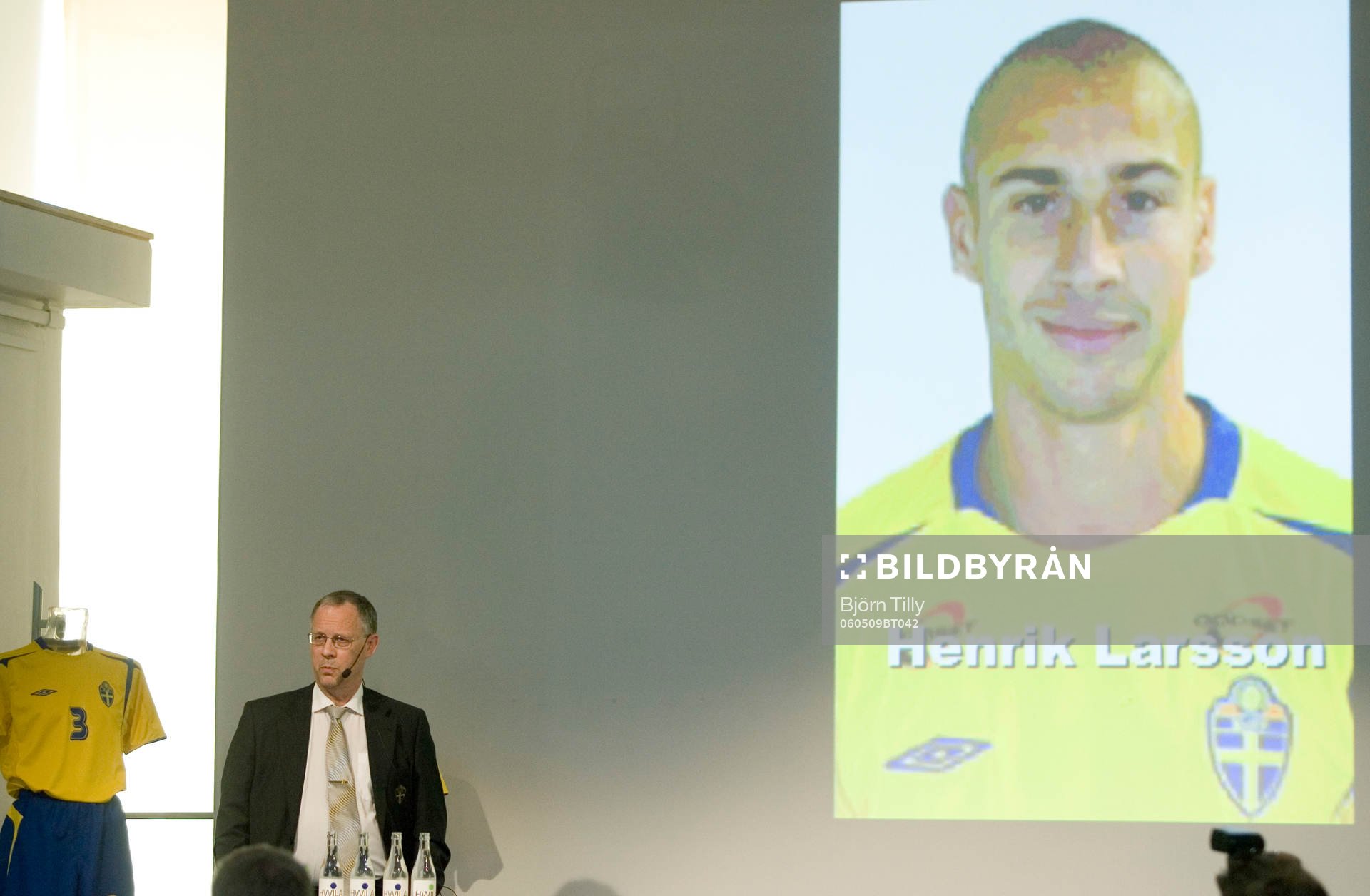 Lars Lagerbäck, förbundskapten och Henrik Larsson