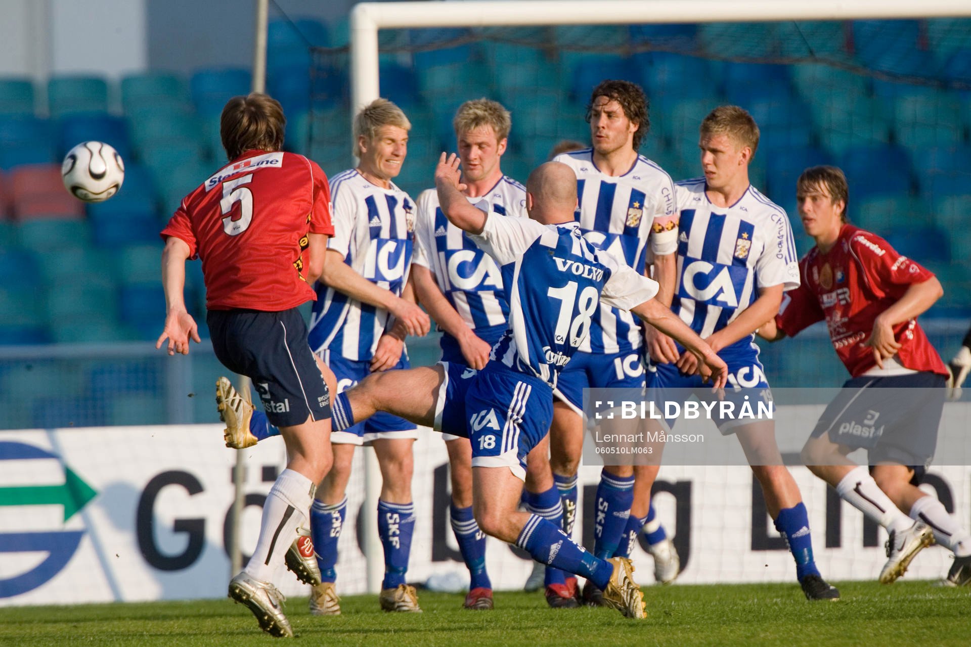 Anders Prytz underbara frispark som tar i krysset och ut,