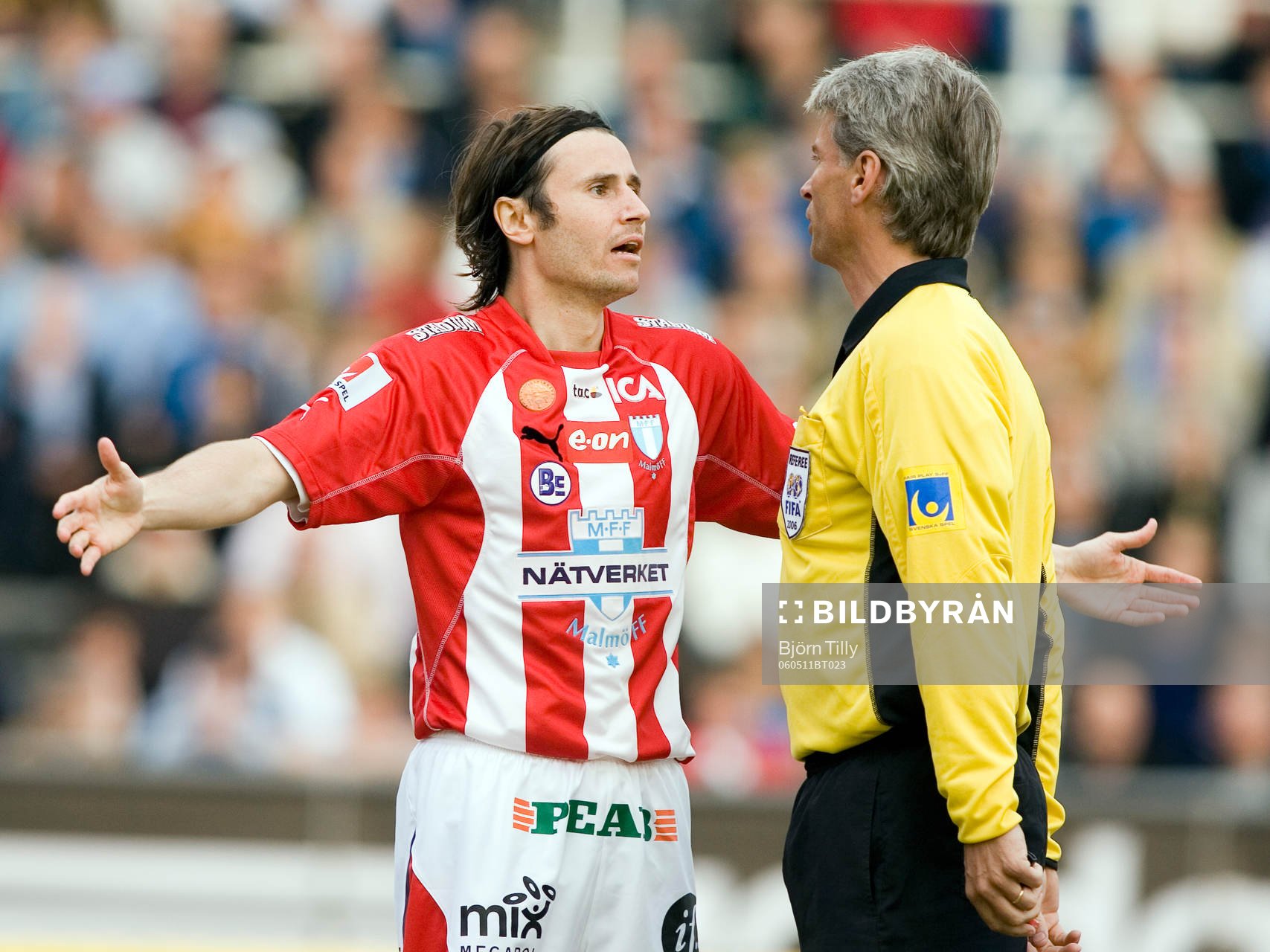 Yksel Osmanovski, Malmö och Peter Fröjdfeldt, domare