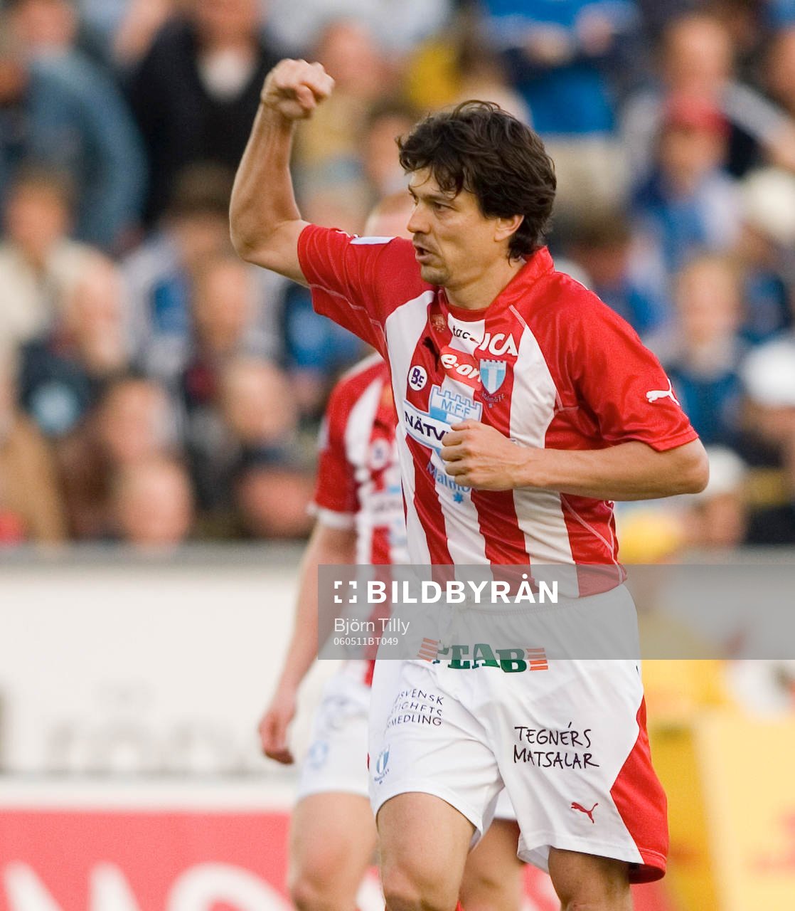   Jari Litmanen, Malmö, jubel efter 1-3.   