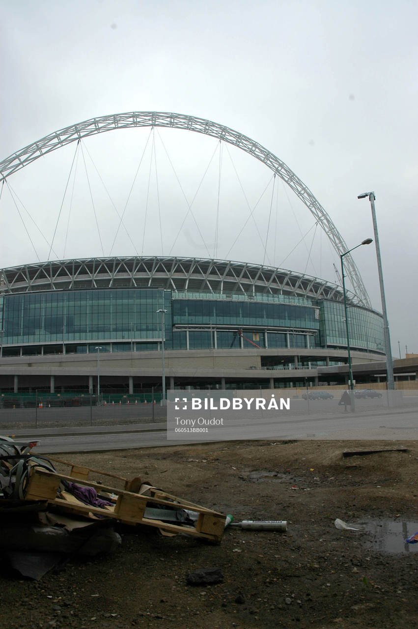 Wembley Stadium idag när FA-Cupfinalen skulle spelas där.