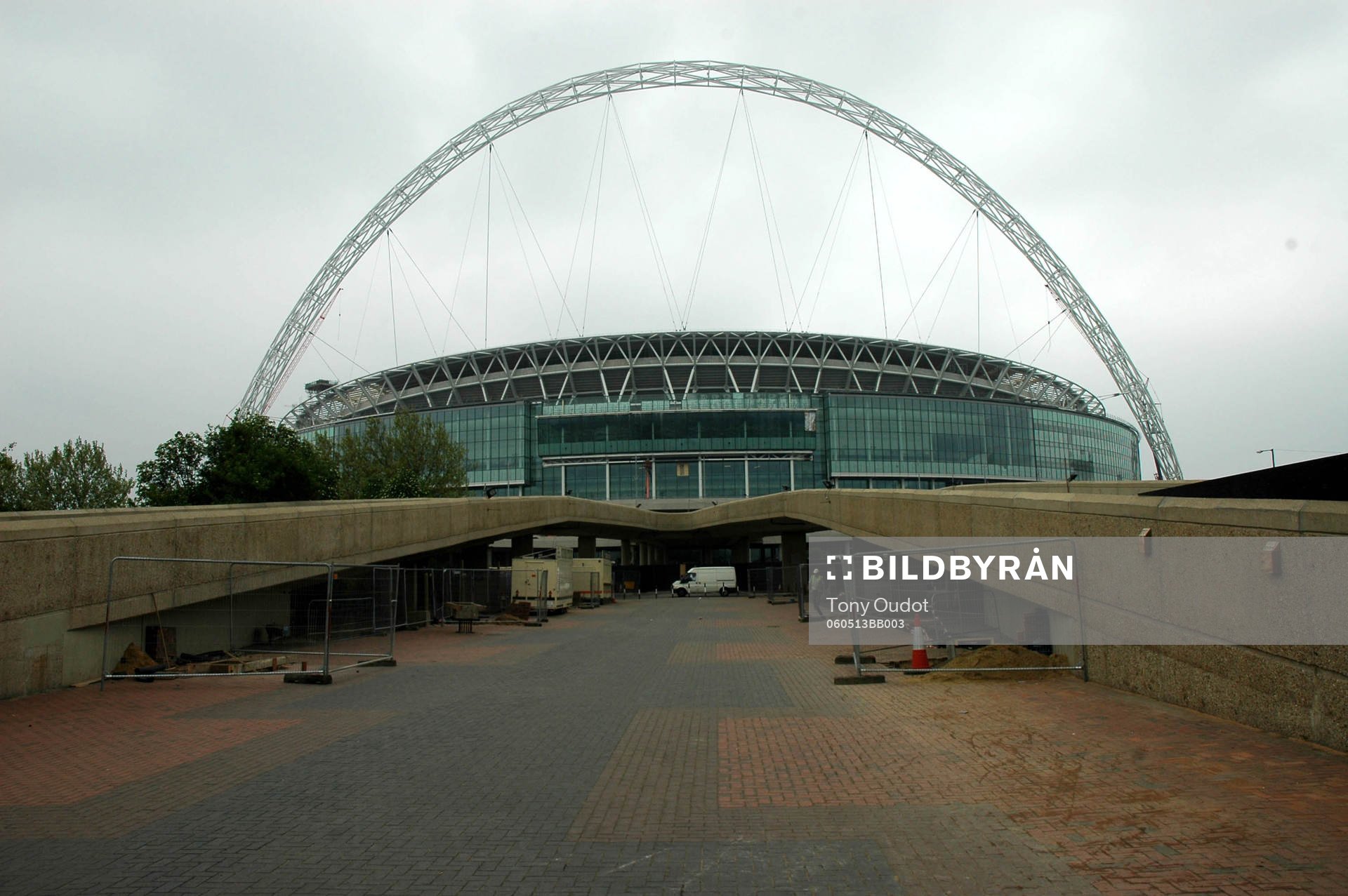 Wembley Stadium idag när FA-Cupfinalen skulle spelas där.