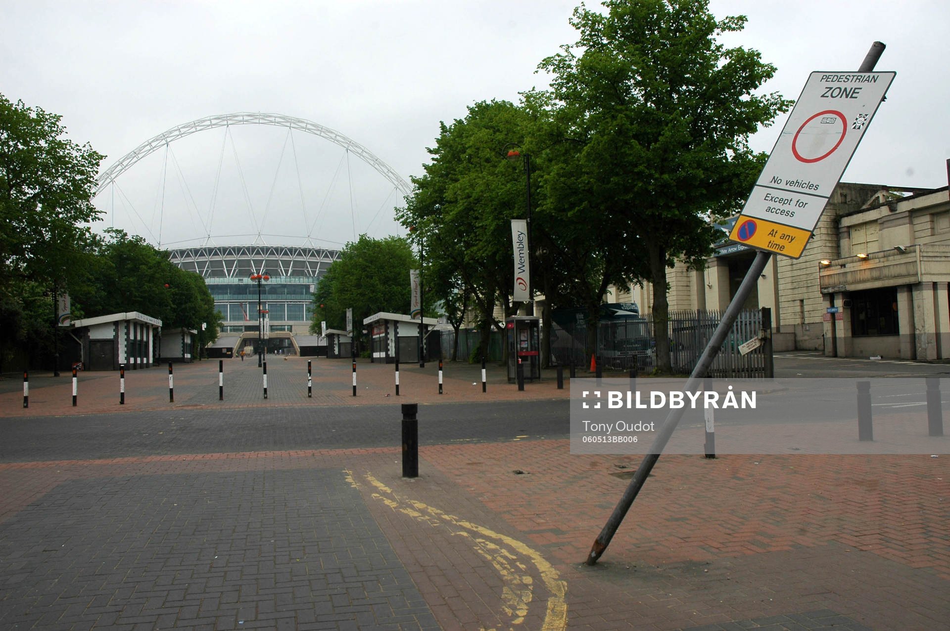 Wembley Stadium idag när FA-Cupfinalen skulle spelas där.