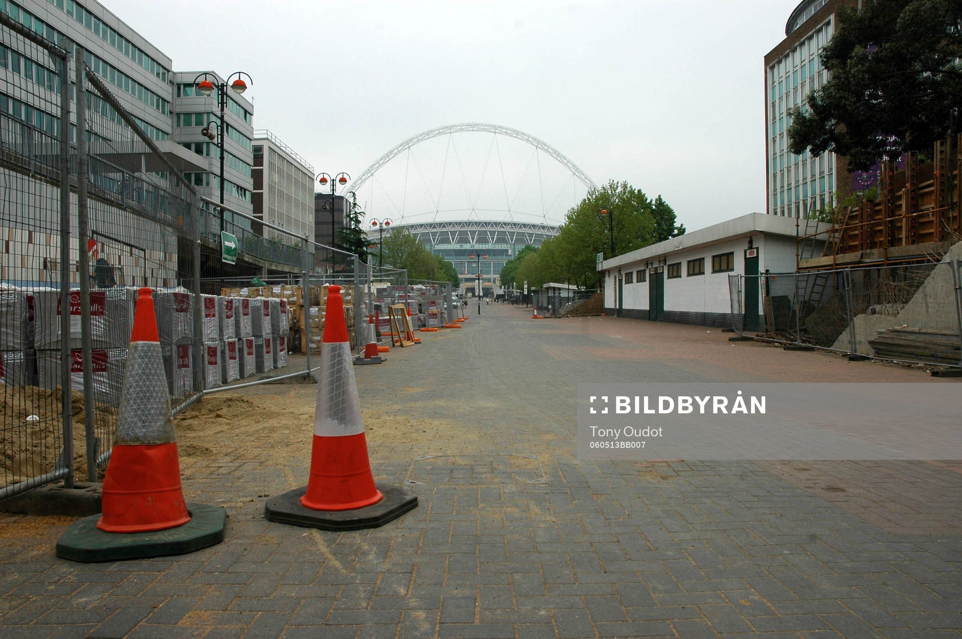 Wembley Stadium idag när FA-Cupfinalen skulle spelas där.