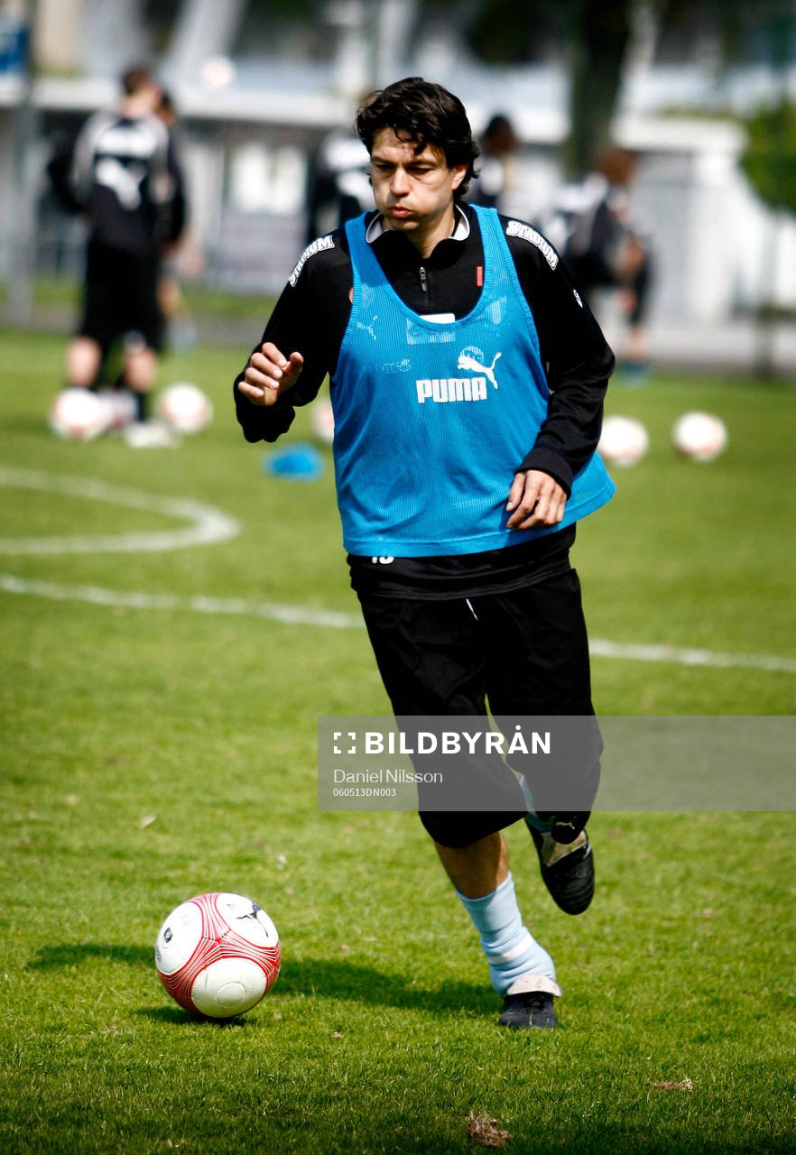 Fotboll, Jari Litmanen, Malmö FF, på träning