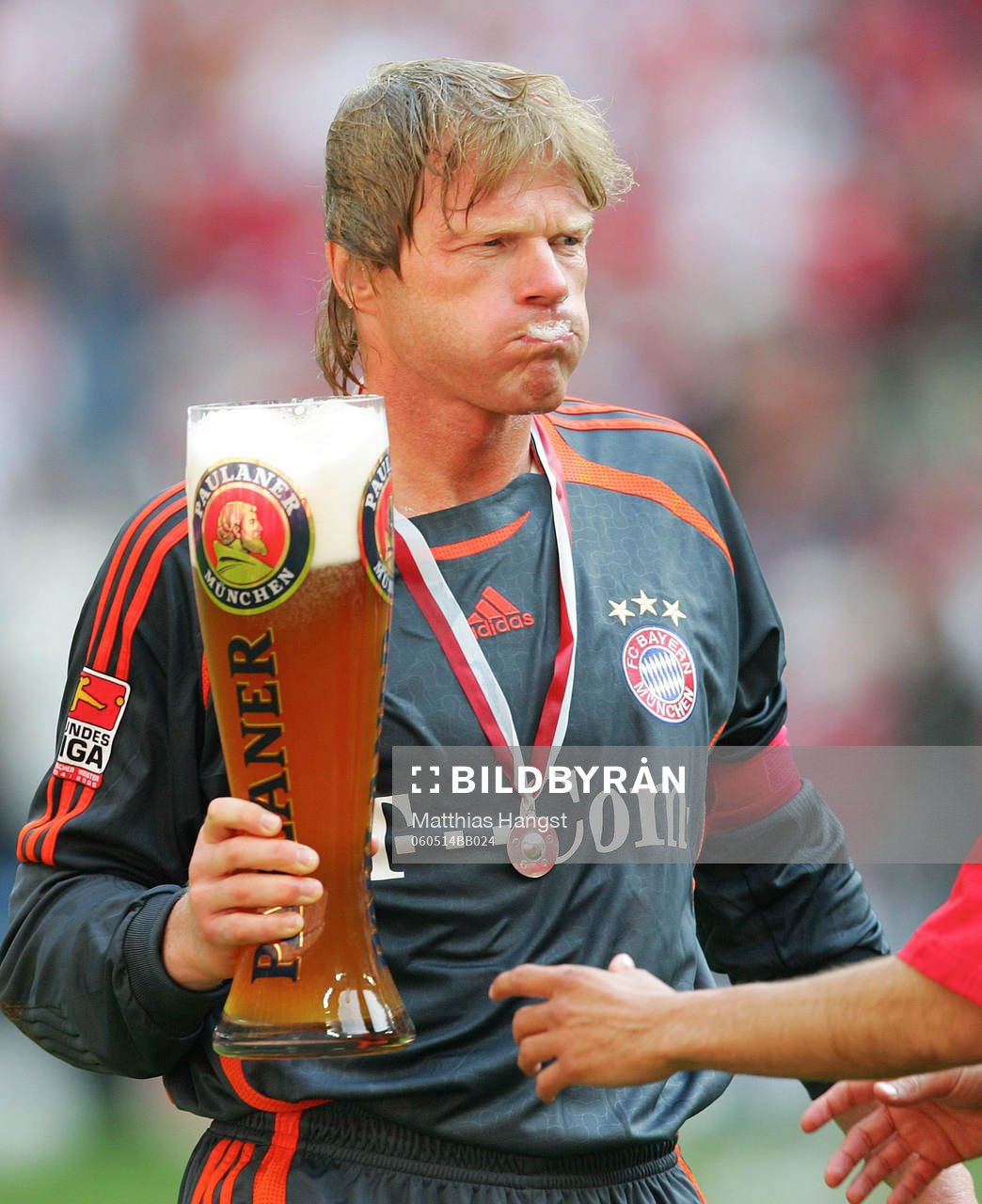  Oliver Kahn (Jubel). Öl.