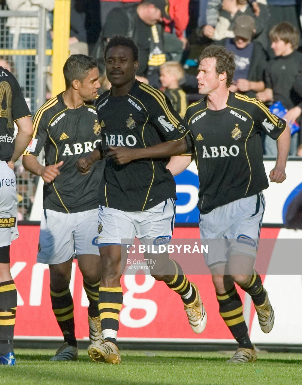 Wilton Figueiredo, Derek Boateng och Markus Jonsson, AIK