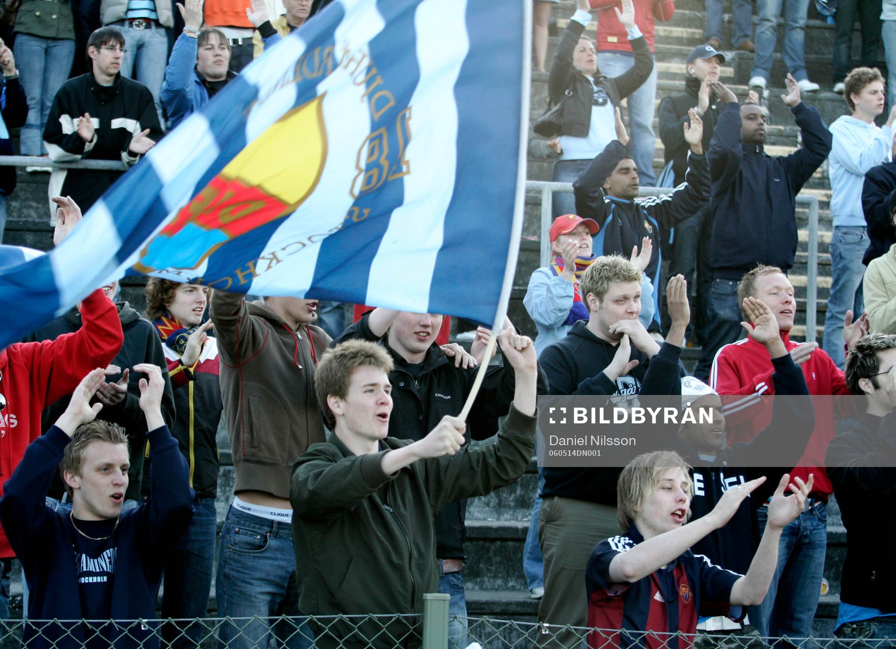 Djurgårdens hejarklack. Fans, supporter