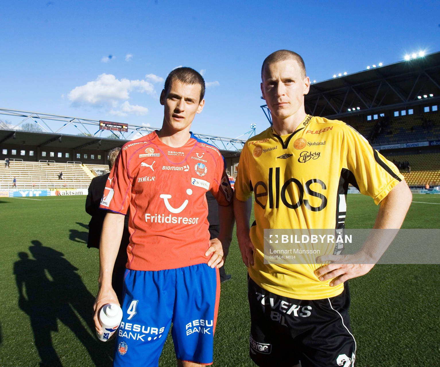 Bröderna Jakob (t.v.) i HIF och Andreas Augustsson i
