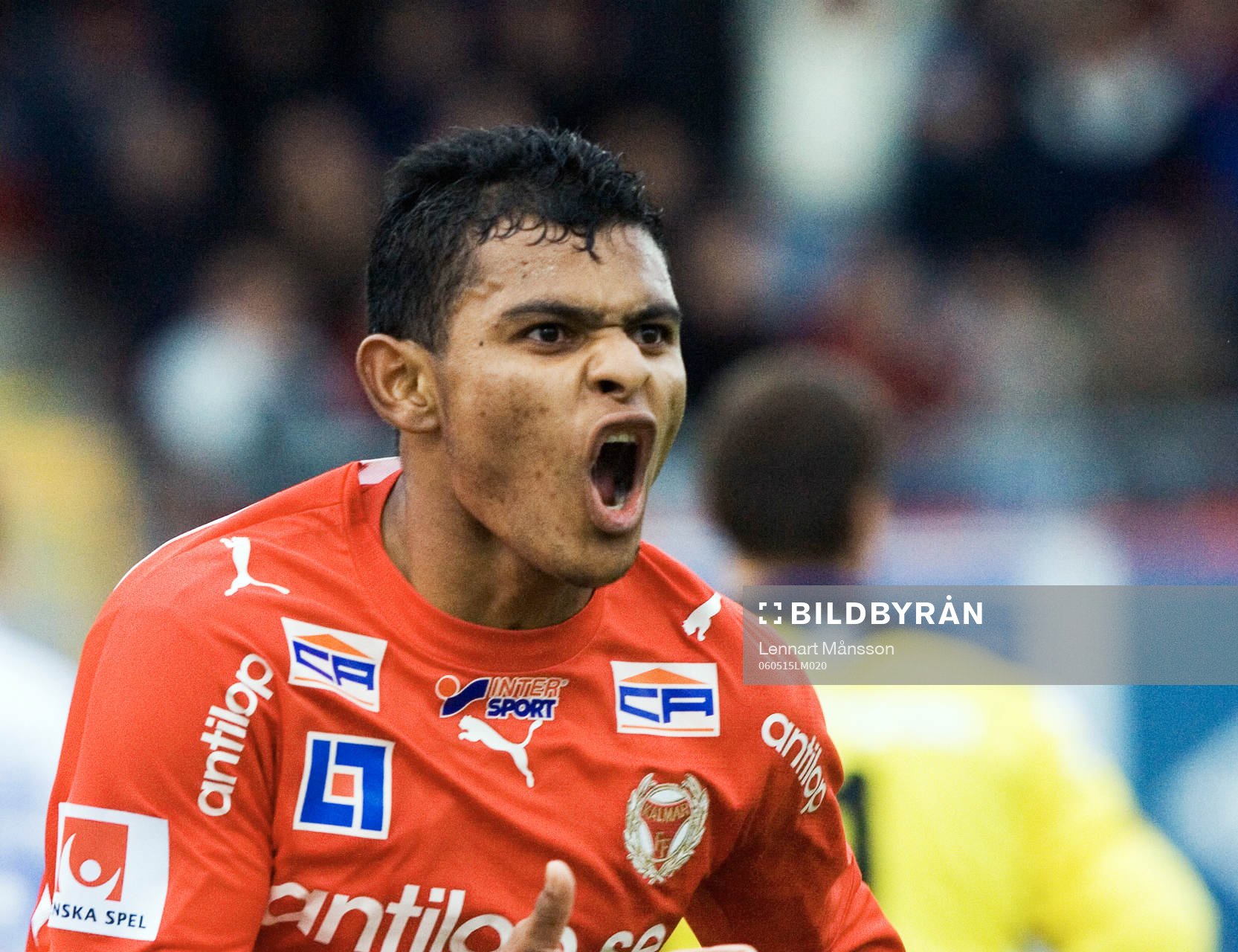 Ari da Silva Ferreira, Kalmar har gjort 1-1 och jublar (Jubel)