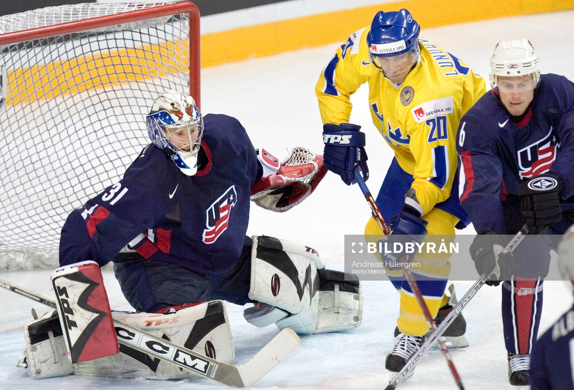 Joel Lundqvist, Craig Anderson, målvakt och Joe Corvo
