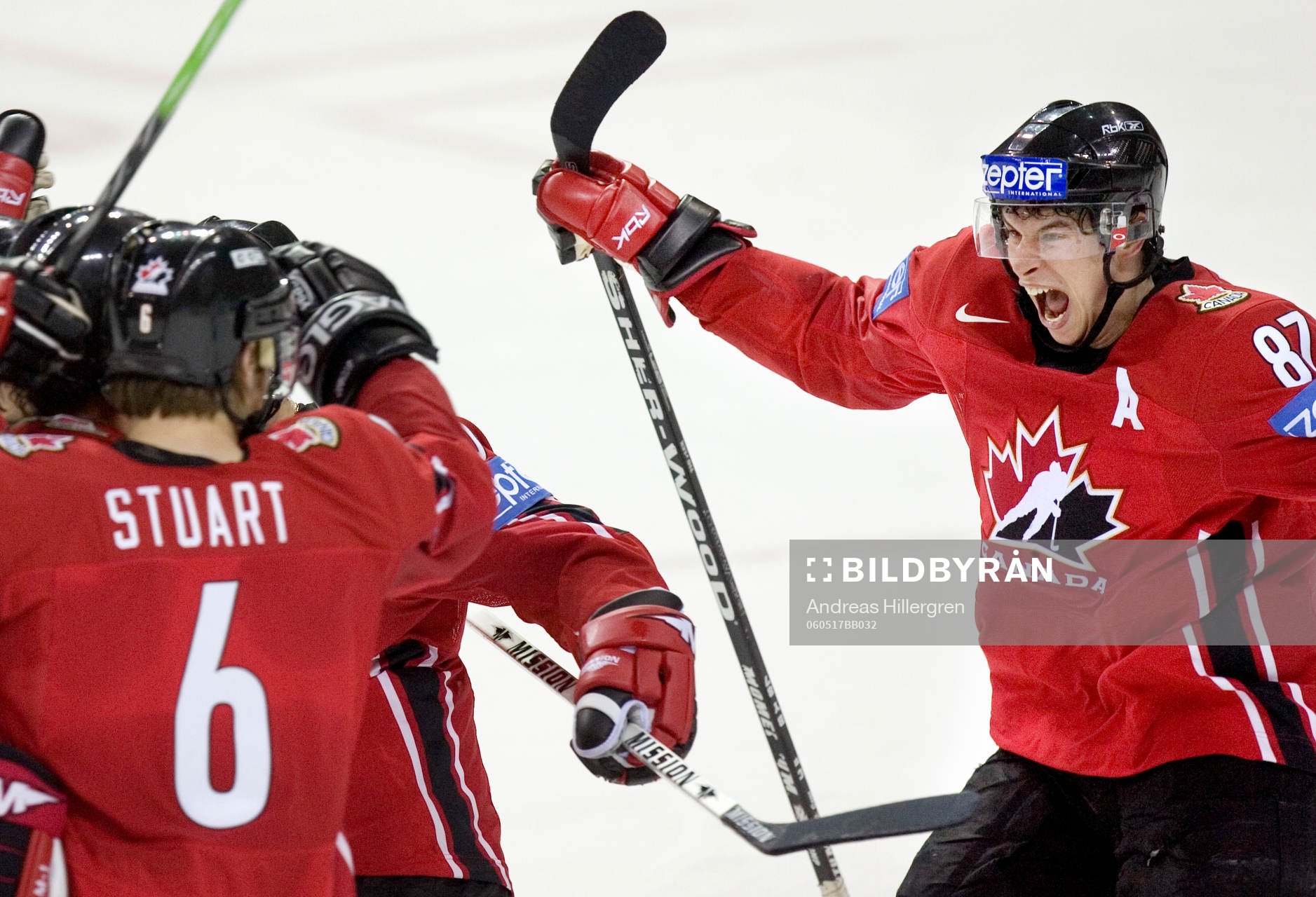 Sidney Crosby, jubel, Kanada vidare till semifinal