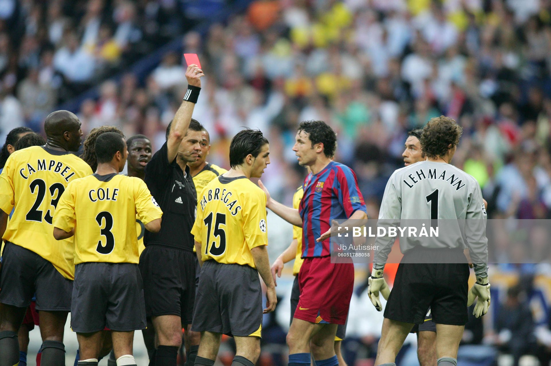 Jens Lehmann, Arsenal (Målvakt, Röttt Kort, Utvisning,