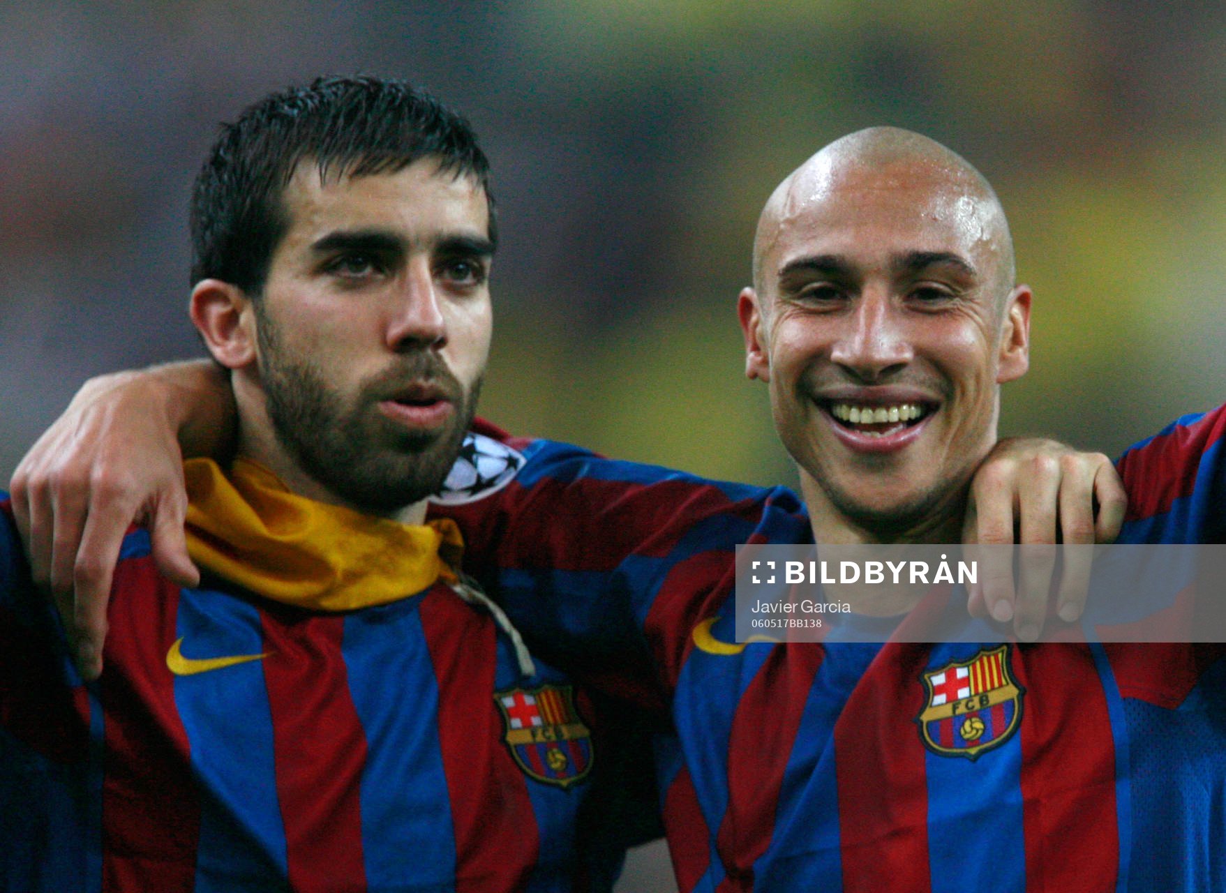 Oleguer och Henrik Larsson (Jubel, Mästare)