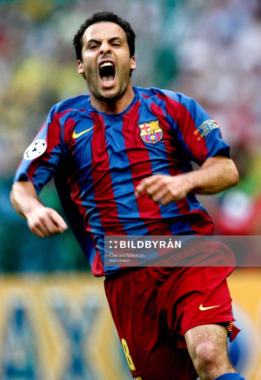 Giuly, Barcelona, jubel