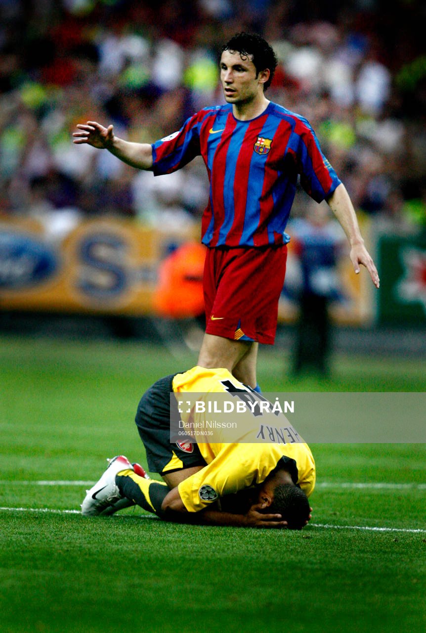 Mark Van Bommel, Barcelona och Thierry Henry, Arsenal, depp