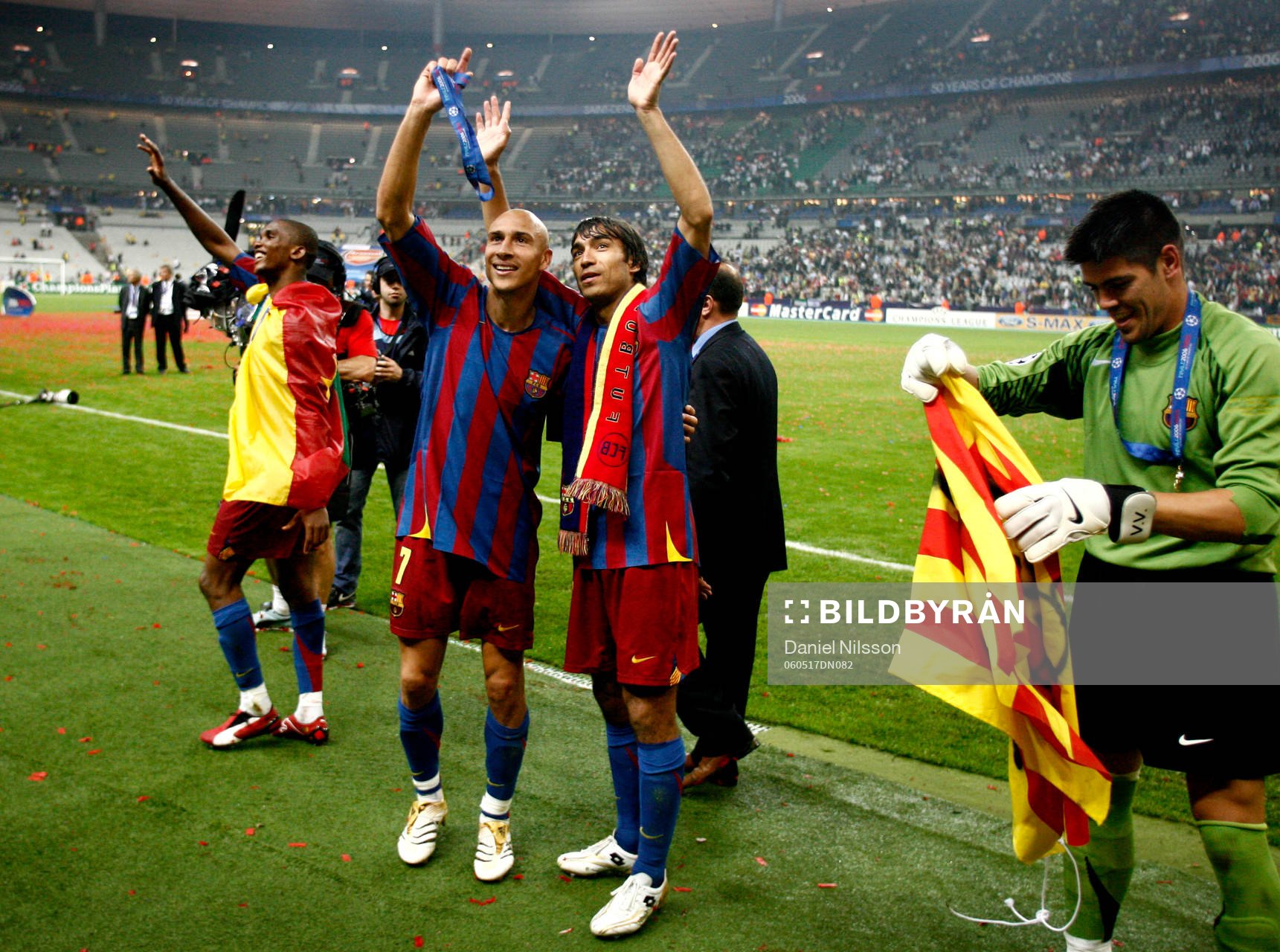 Henrik Larsson och Giovanni, Barcelona, jubel