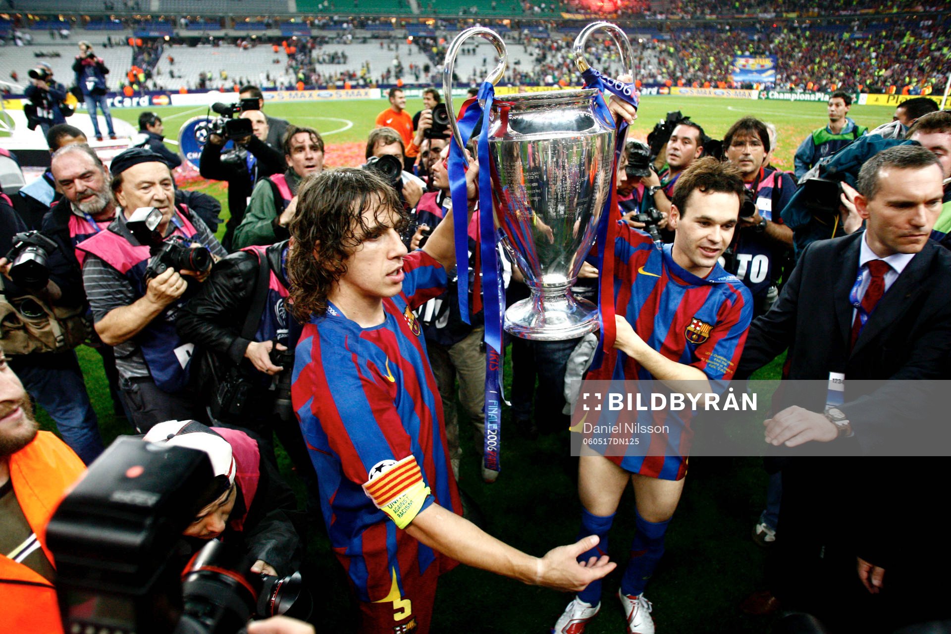 Barcelona, pokal, fotografer, arena Stade De France, Carles