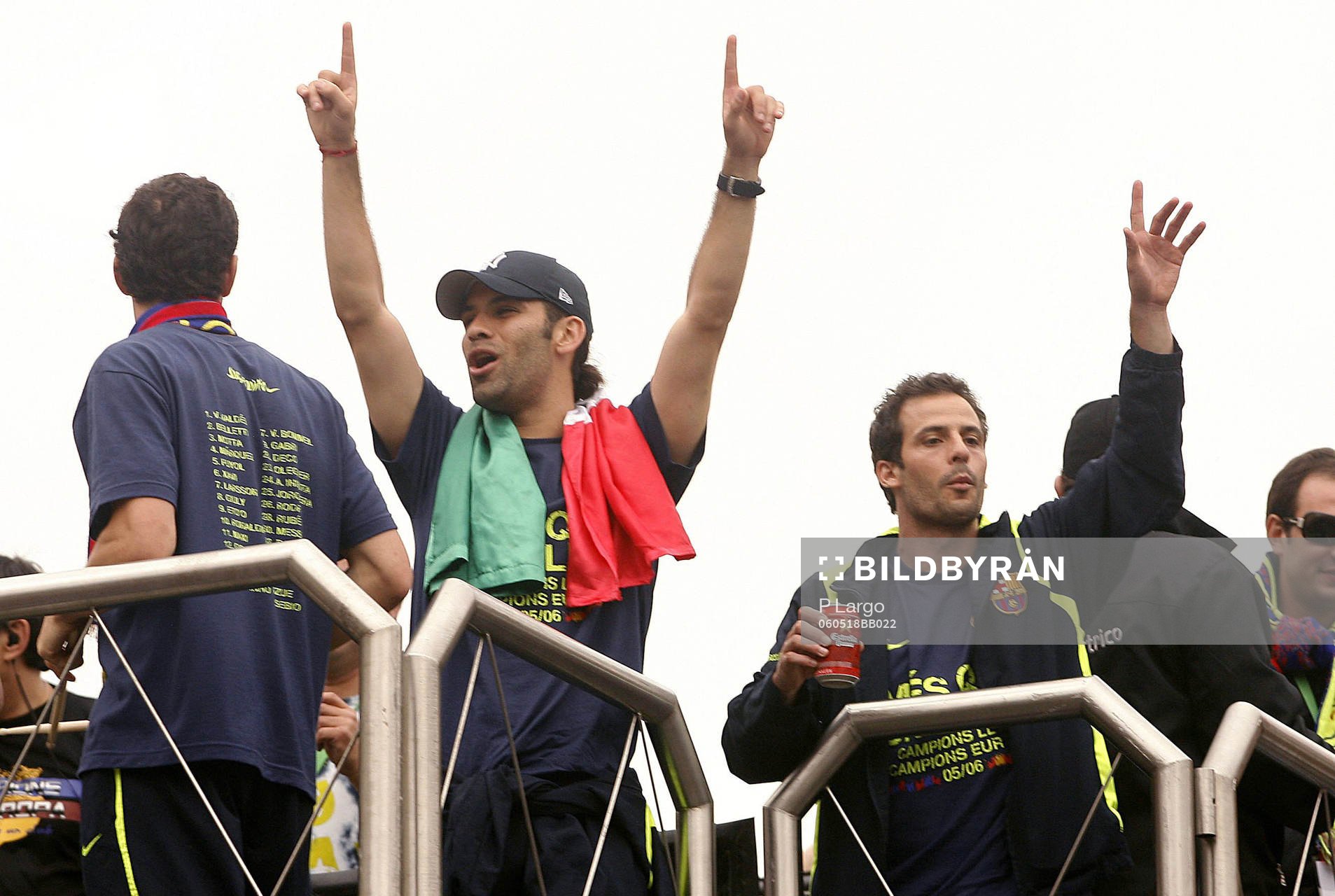 Rafael Marquez och Ludovic Giuly (Jubel, Buss, Mästare)