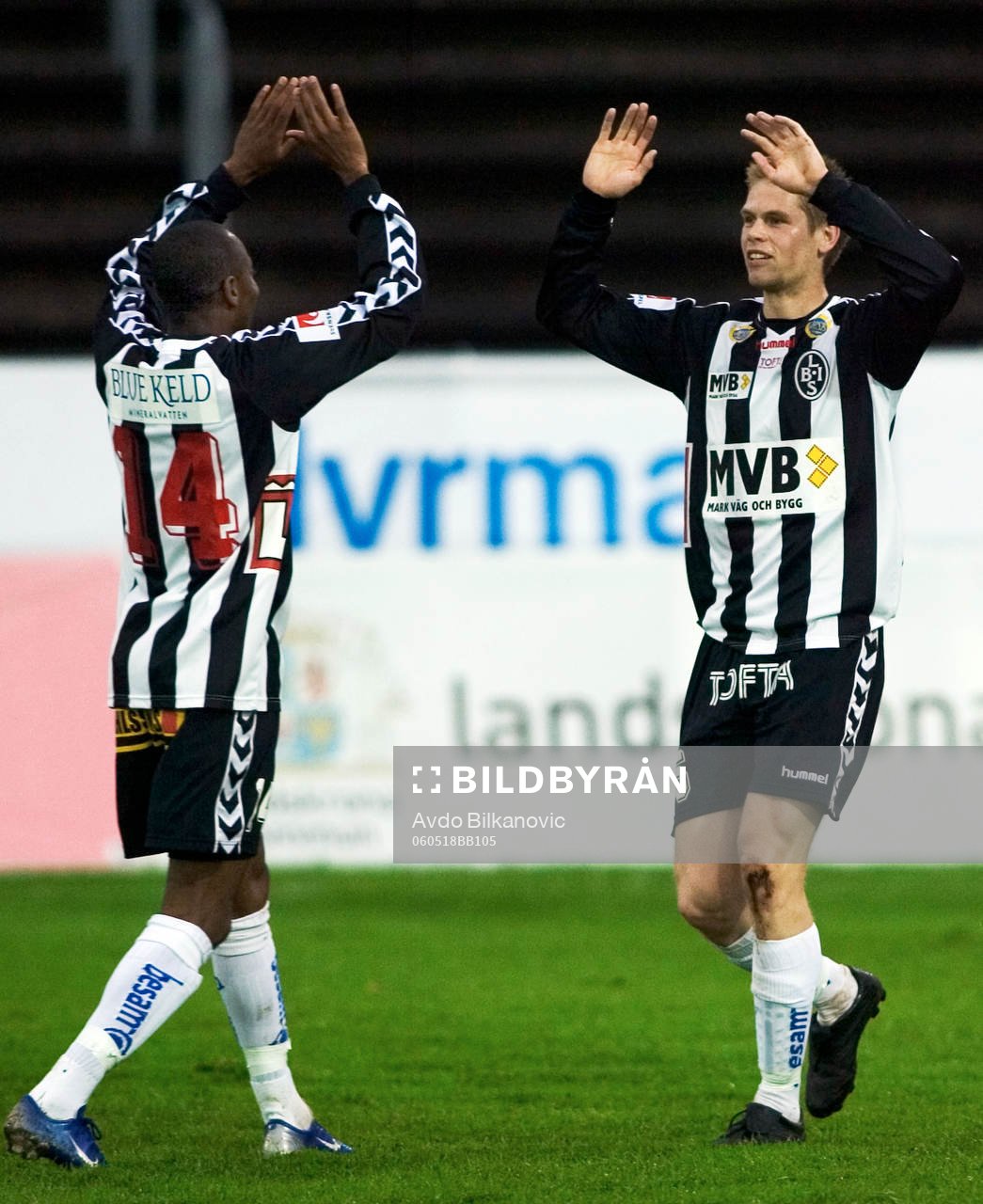 Kevin Amuneke och Johan Andersson, Landskrona (Jubel)