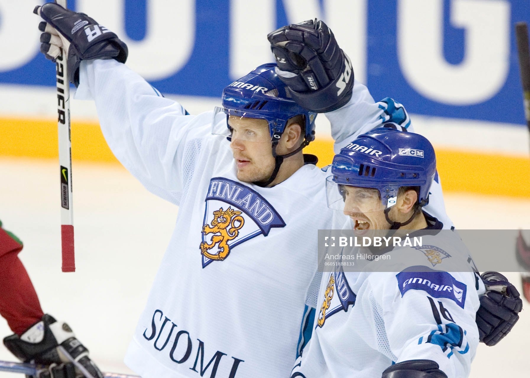 Olli Jokinen och Ville Peltonen, Finland (jubel)