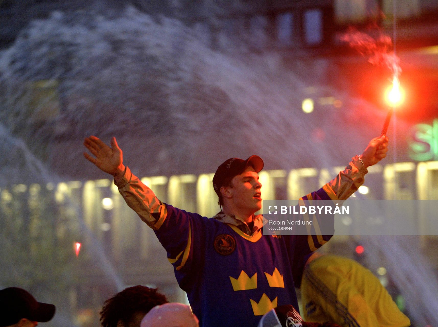 Ishockey, VM, VM-Guld, jubel vid Sergelstorg