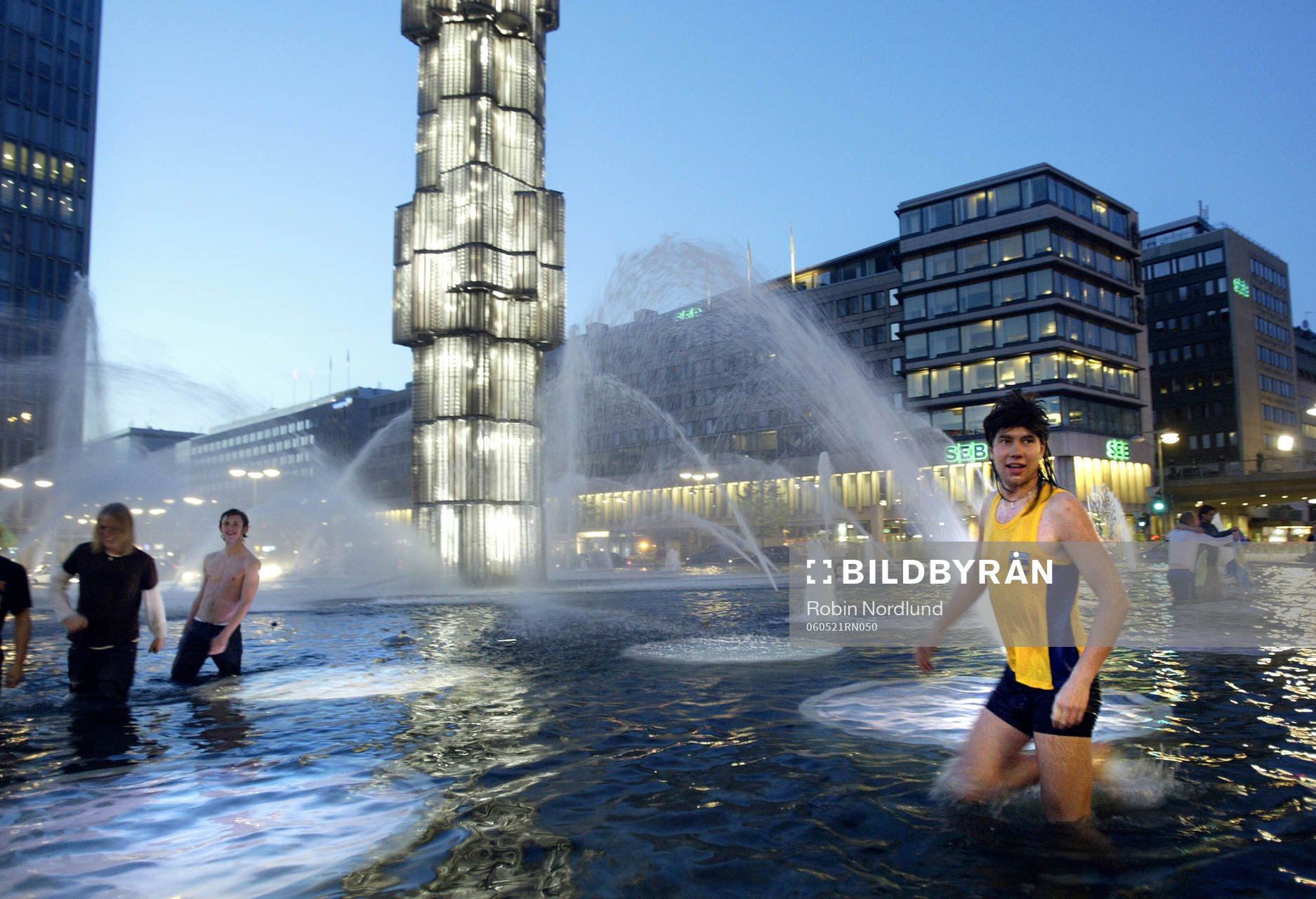 Ishockey, VM, VM-Guld, jubel vid Sergel torg