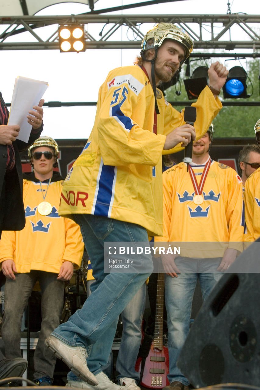 Ishockey, VM, VM-guld, Sverige, Firande av VM-guldet i