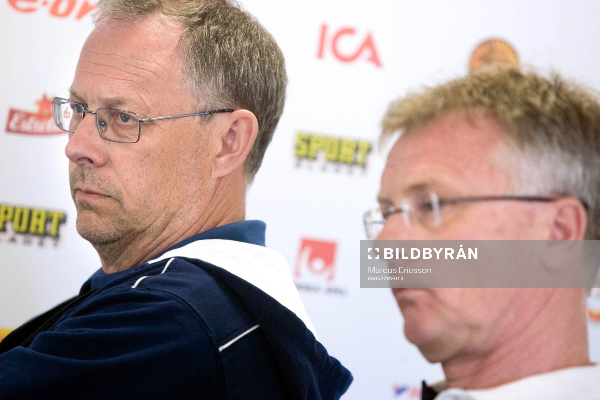 Presskonferens med Lars Lagerbäck och Roland Andersson,