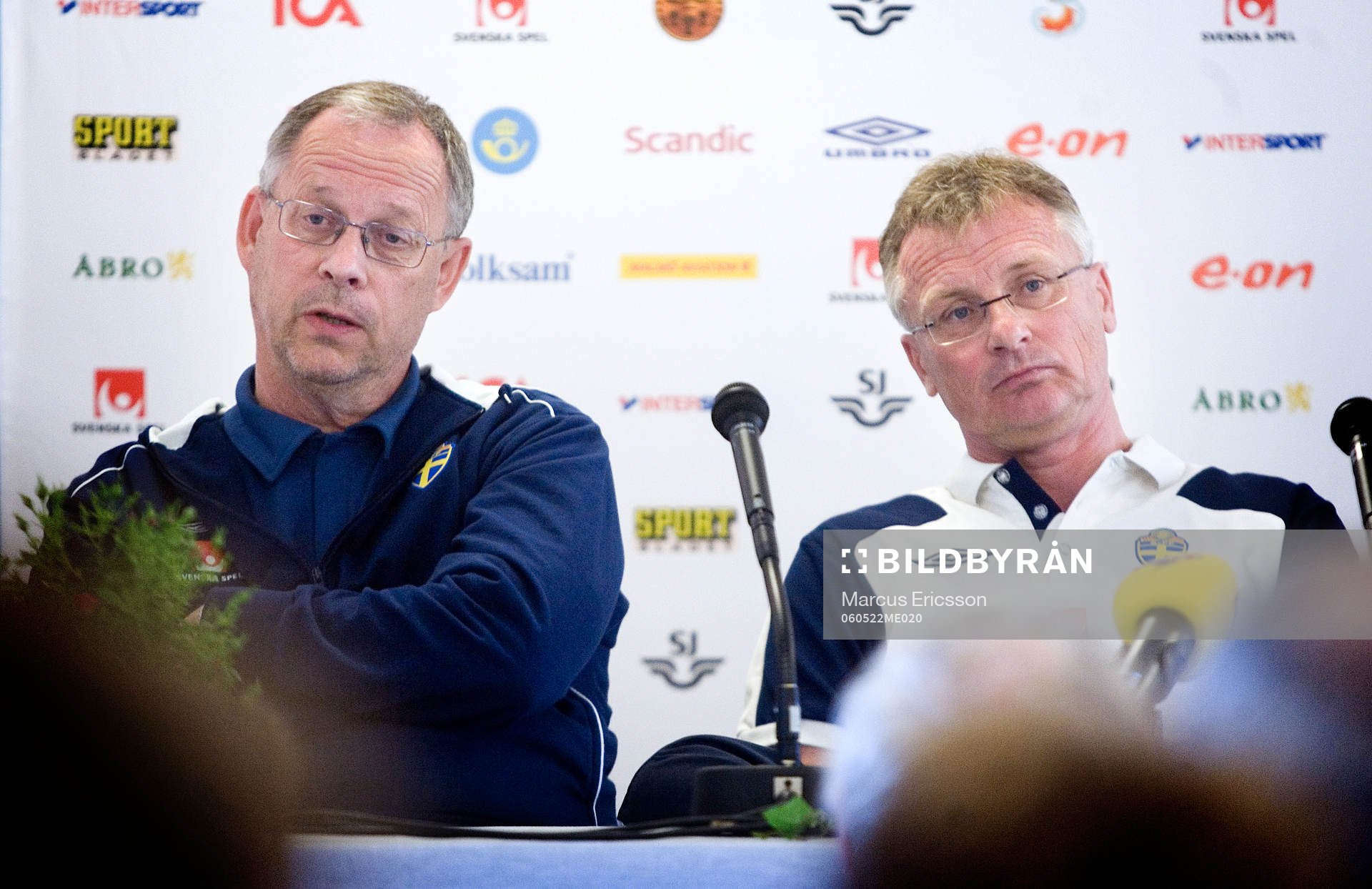 Presskonferens med Lars Lagerbäck och Roland Andersson,