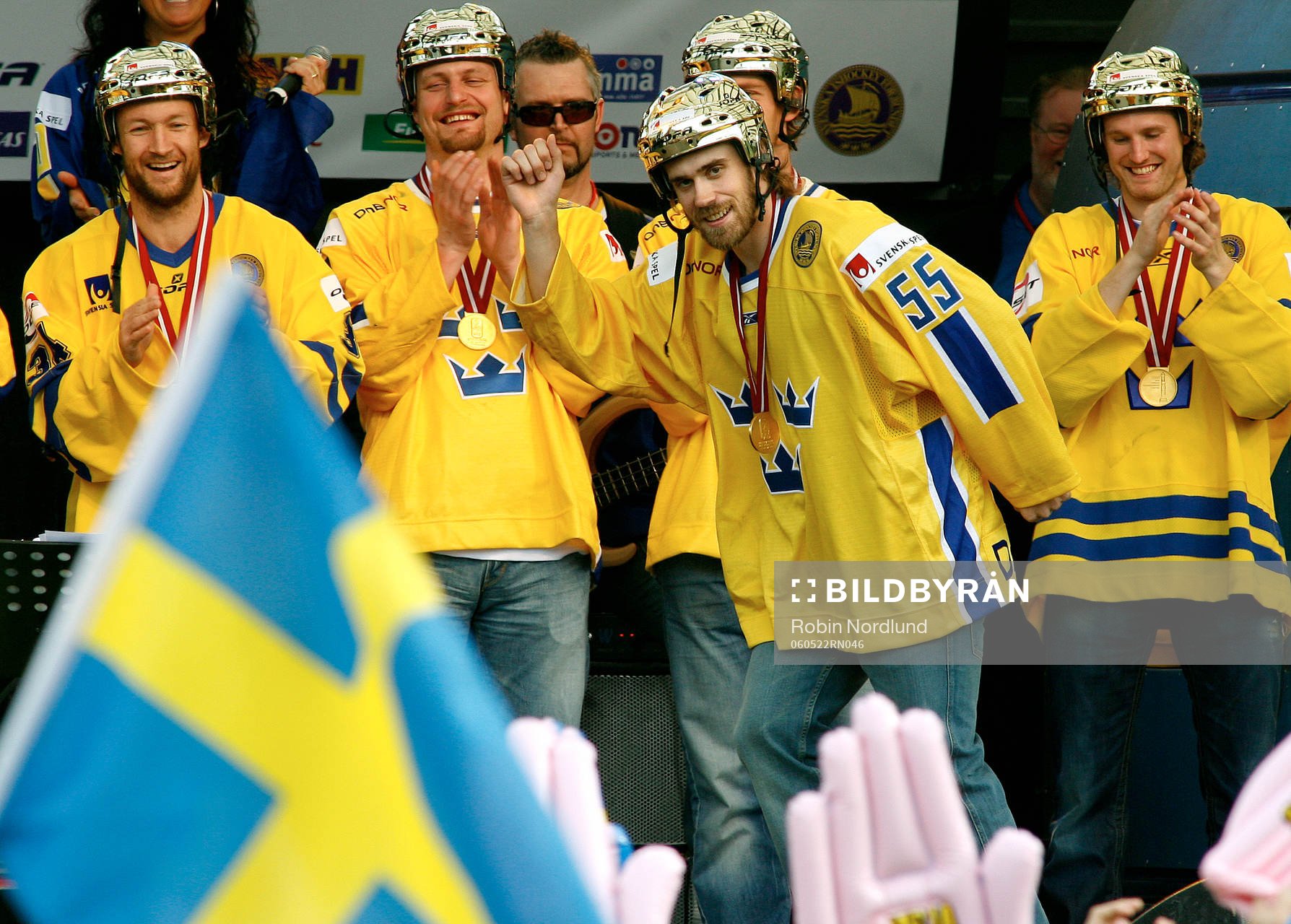 Ishockey, VM, VM-guld, Sverige, Firande av VM-guldet i