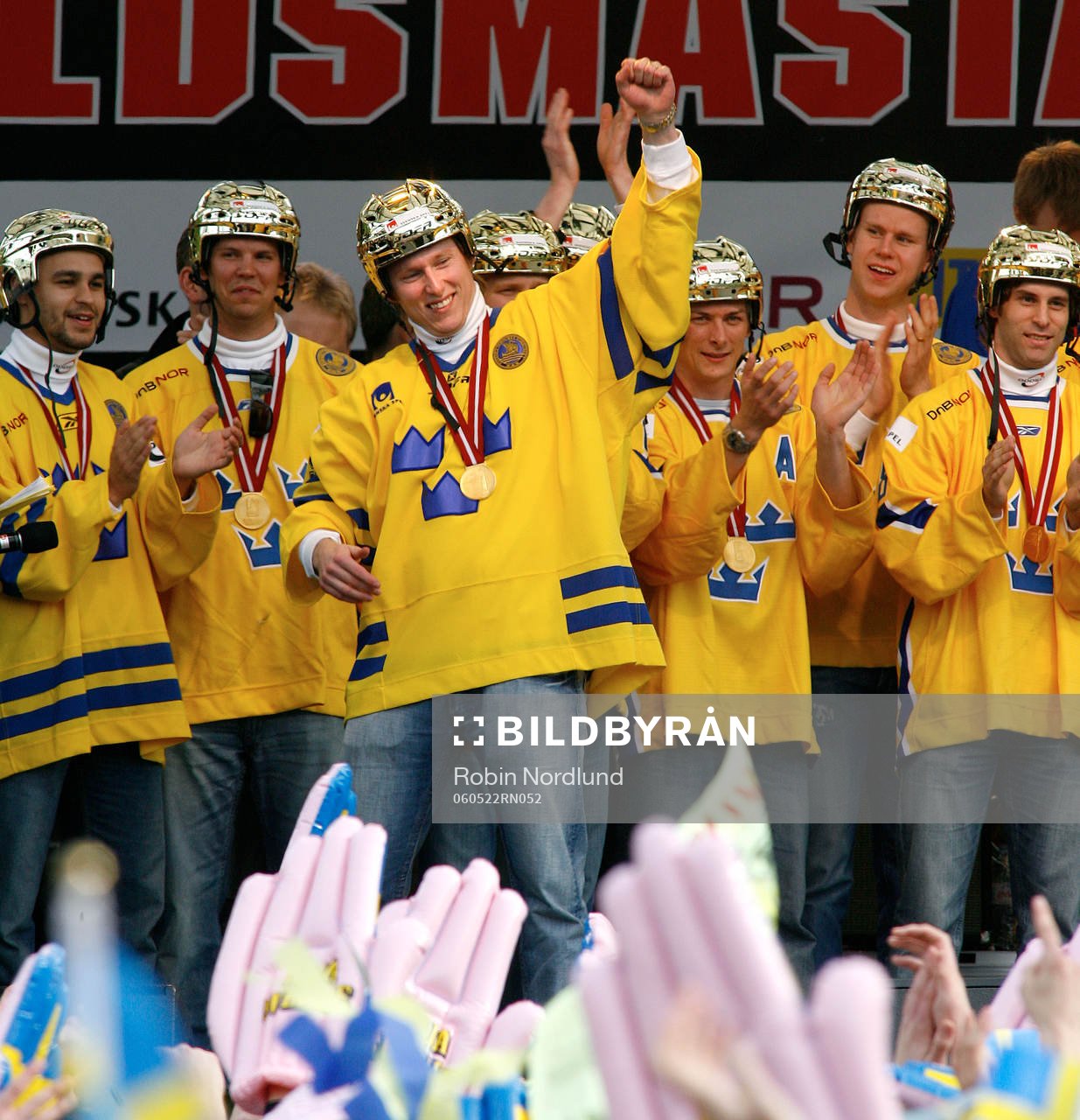Ishockey, VM, VM-guld, Sverige, Firande av VM-guldet i