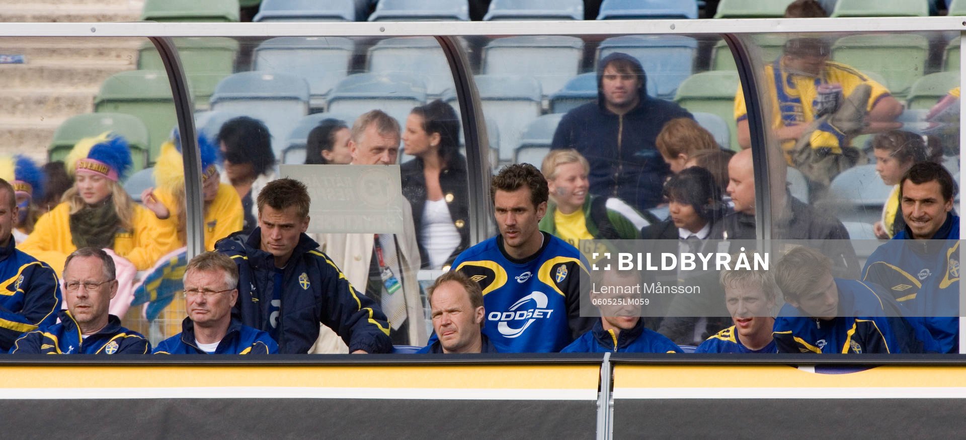 Lars Lagerbäck t.v. hade Zlatan Ibrahimovic t.h. kvar på