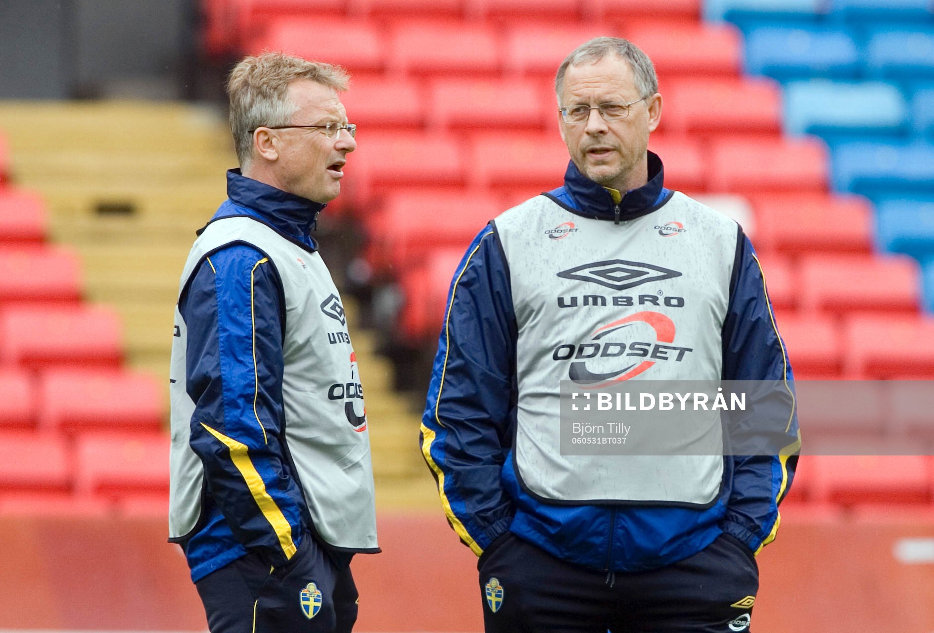 Roland Andersson, ass. förbundskapten och Lars Lagerbäck,