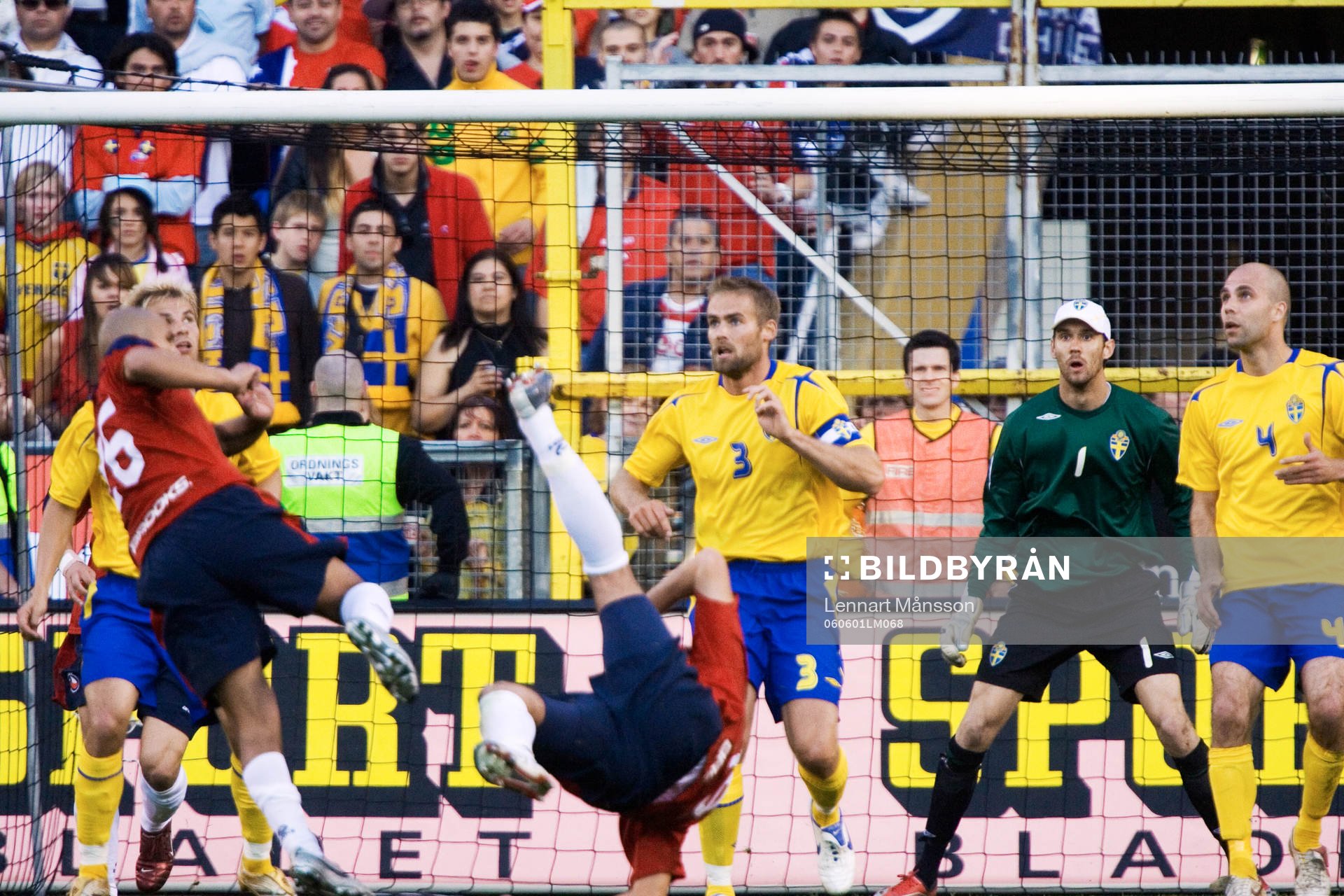 Fotboll, Sverige A - Chile