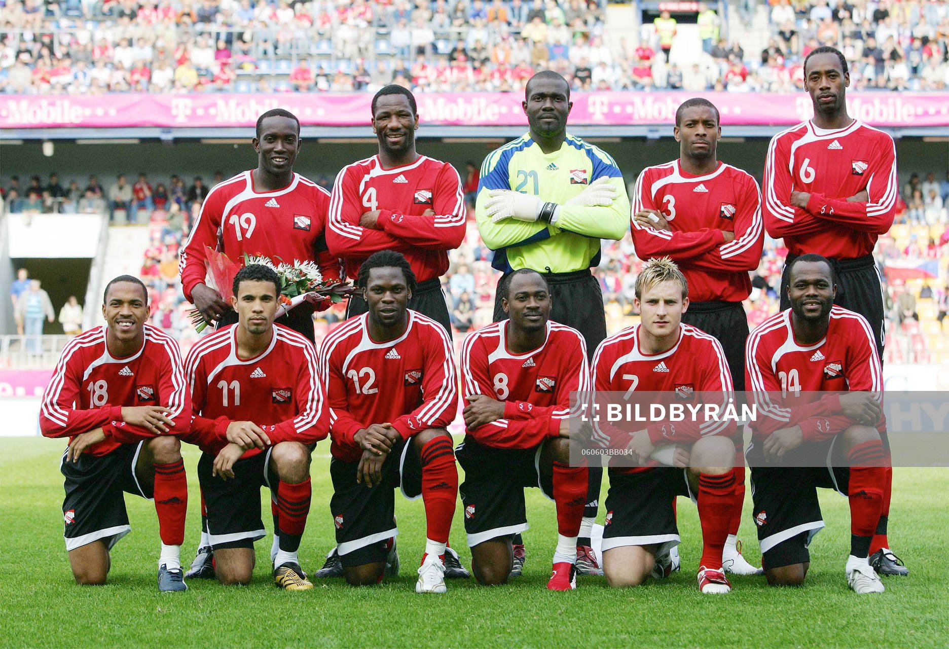 Fotboll, Träningsmatch, Startelva, lagbild, Trinidad