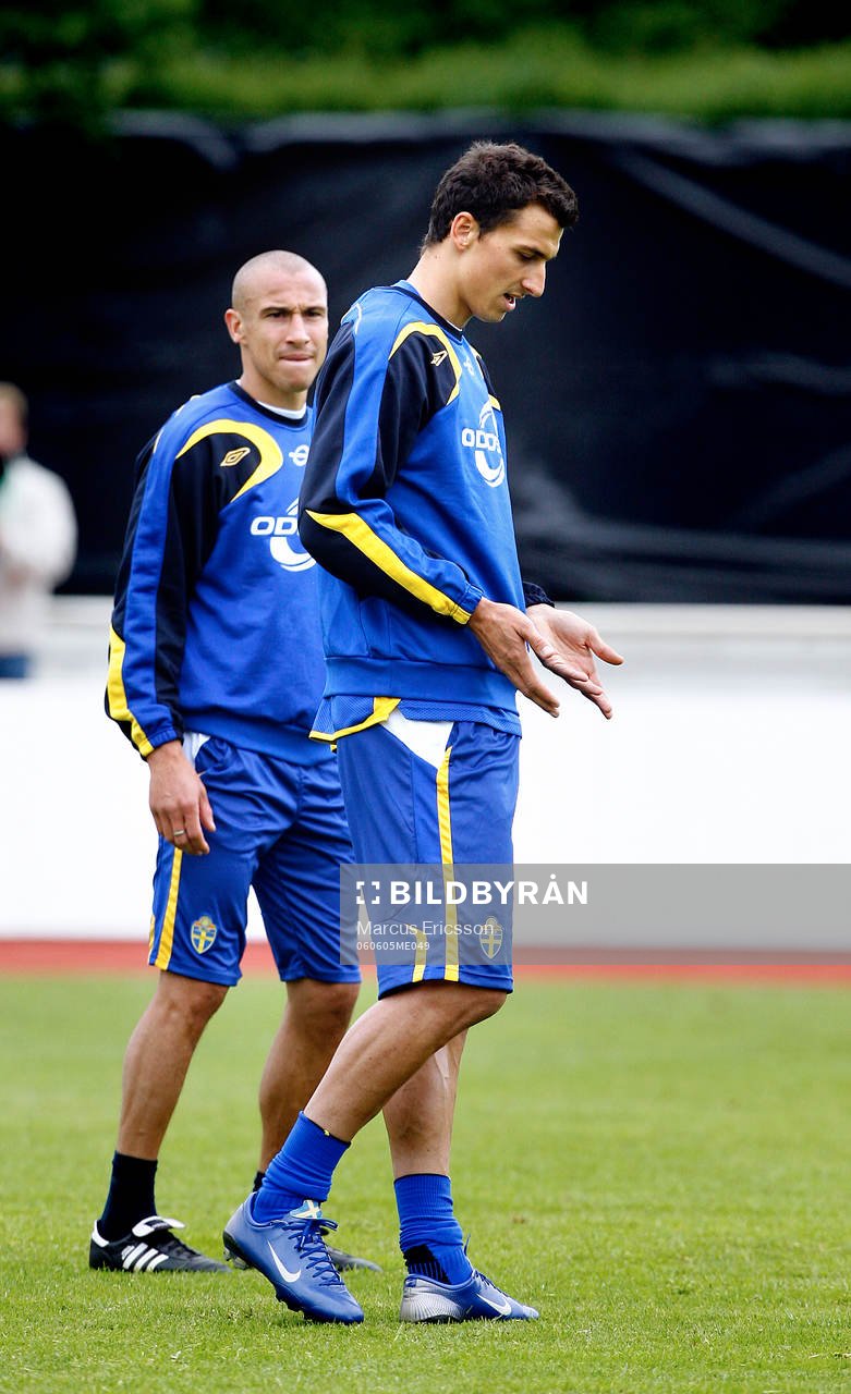 Henrik Larsson och Zlatan Ibrahimovic pratar anfall