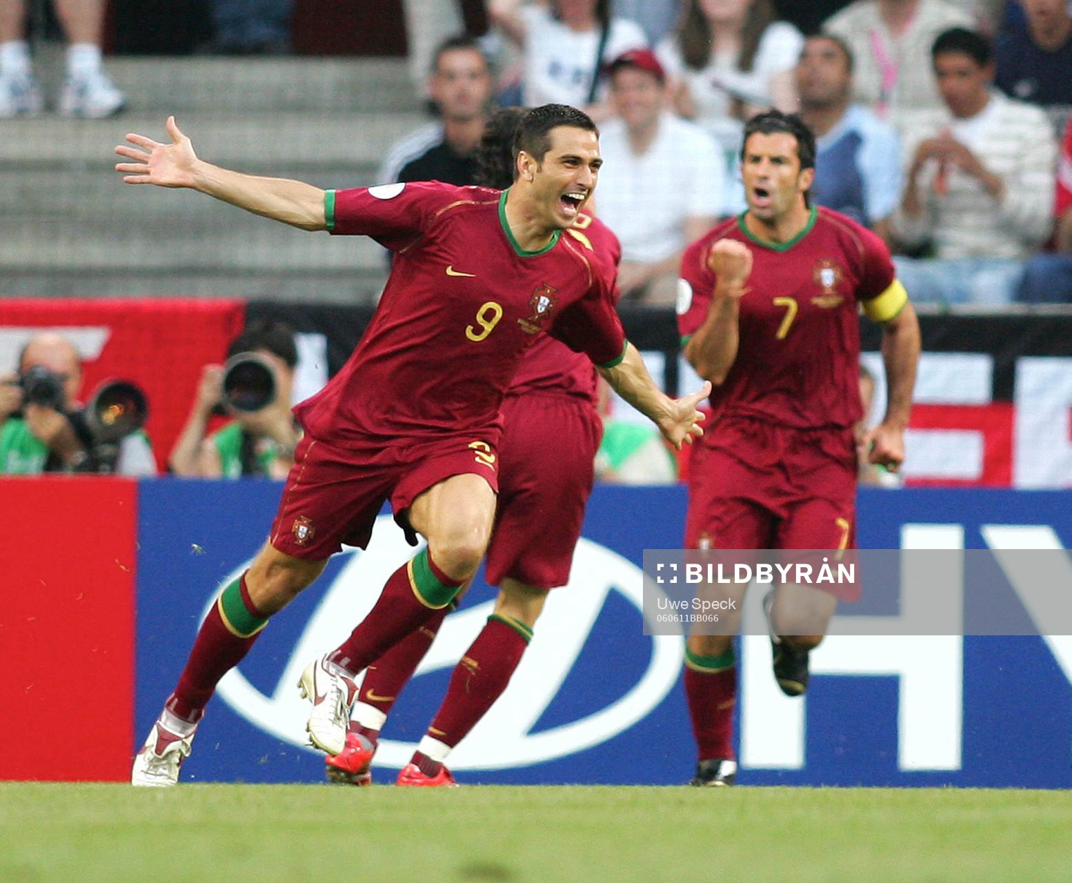 Pauleta och Luis Figo Portugal (Jubel)