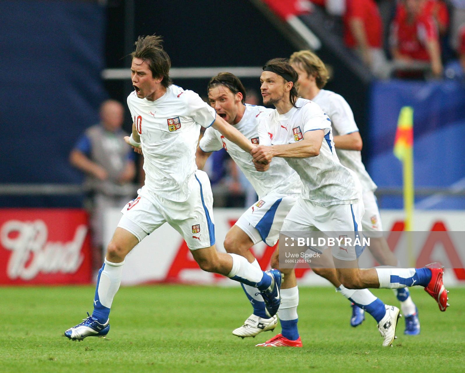  Tomas Rosicky, Marek Jankulovski och Tomas Ujfalusi, Tjeckien (Jubel)