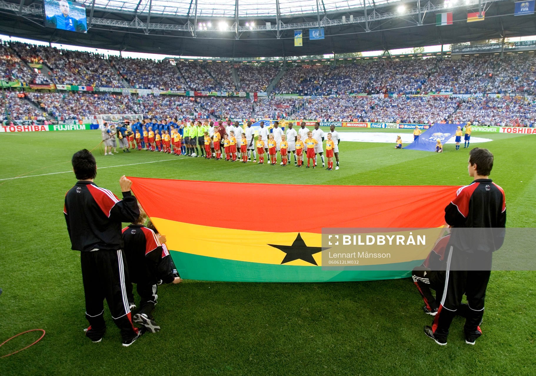 Uppställning, Flagga Ghana