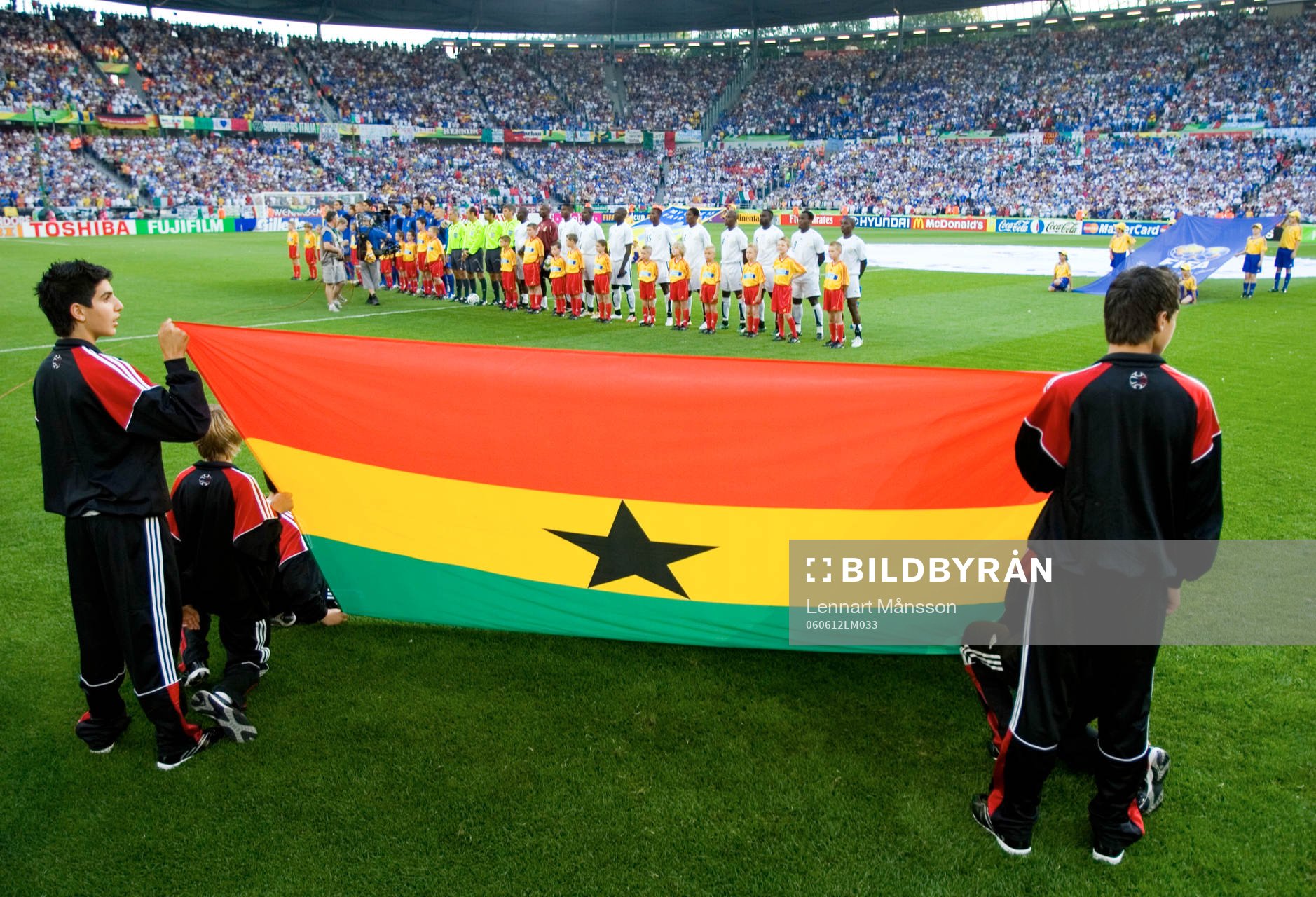 Uppställning, Flagga Ghana