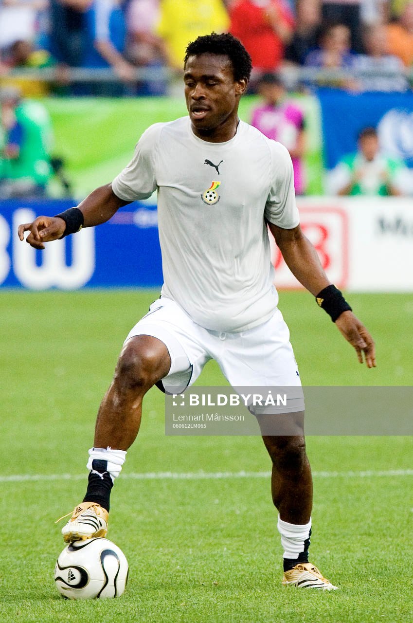 Derek Boateng, Ghana, på uppvärmning