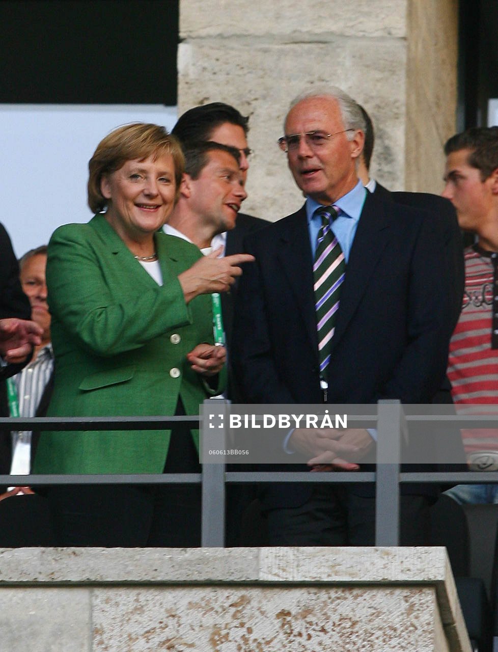 Förbundskansler Dr. Angela Merkel och Franz Beckenbauer