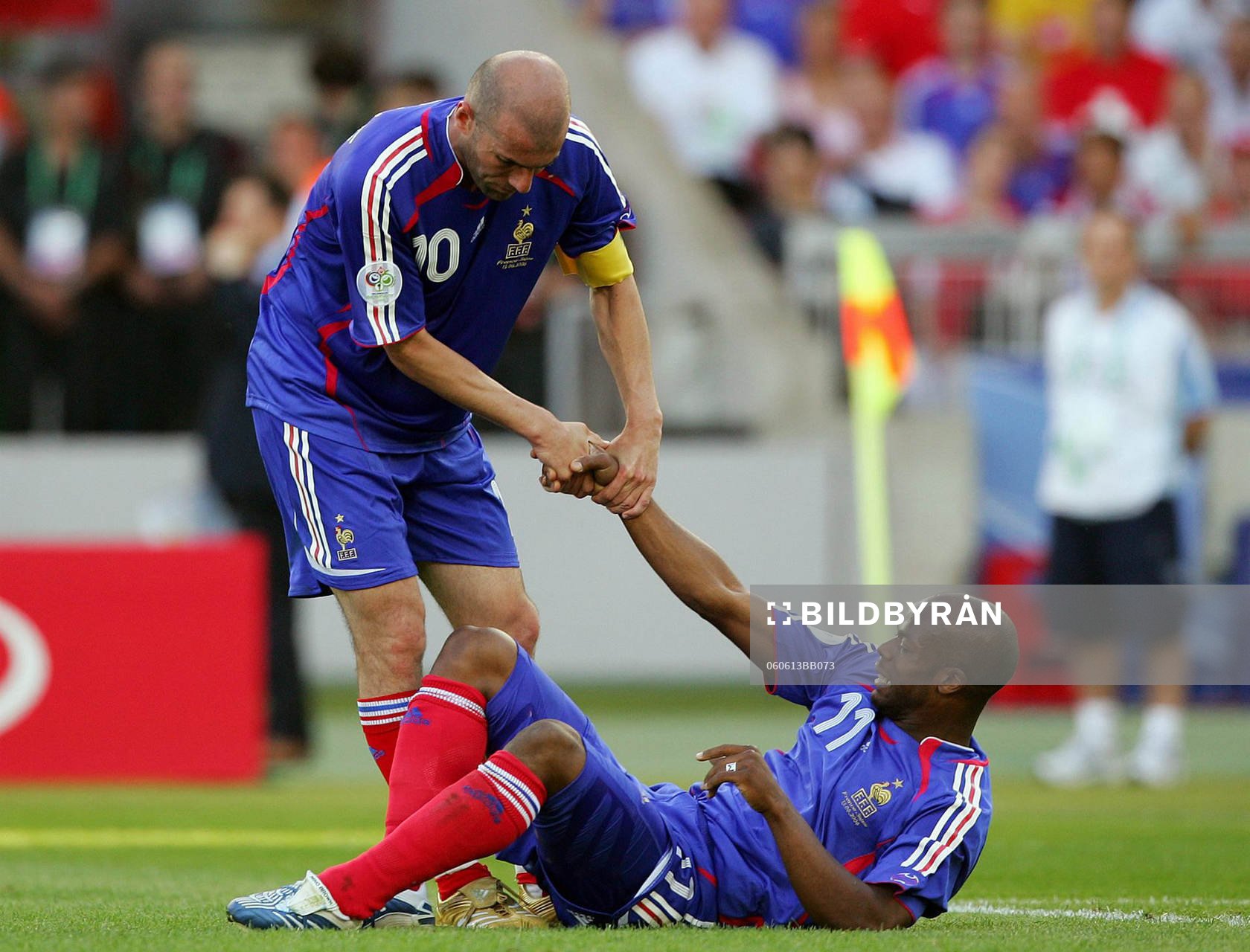 Zinedine Zidane och Sylvain Wiltord, Frankrike